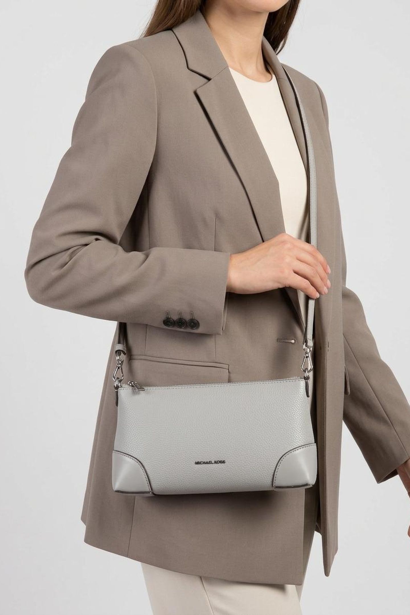 SMALL ZIP CROSSBODY QUARRY GREY 1