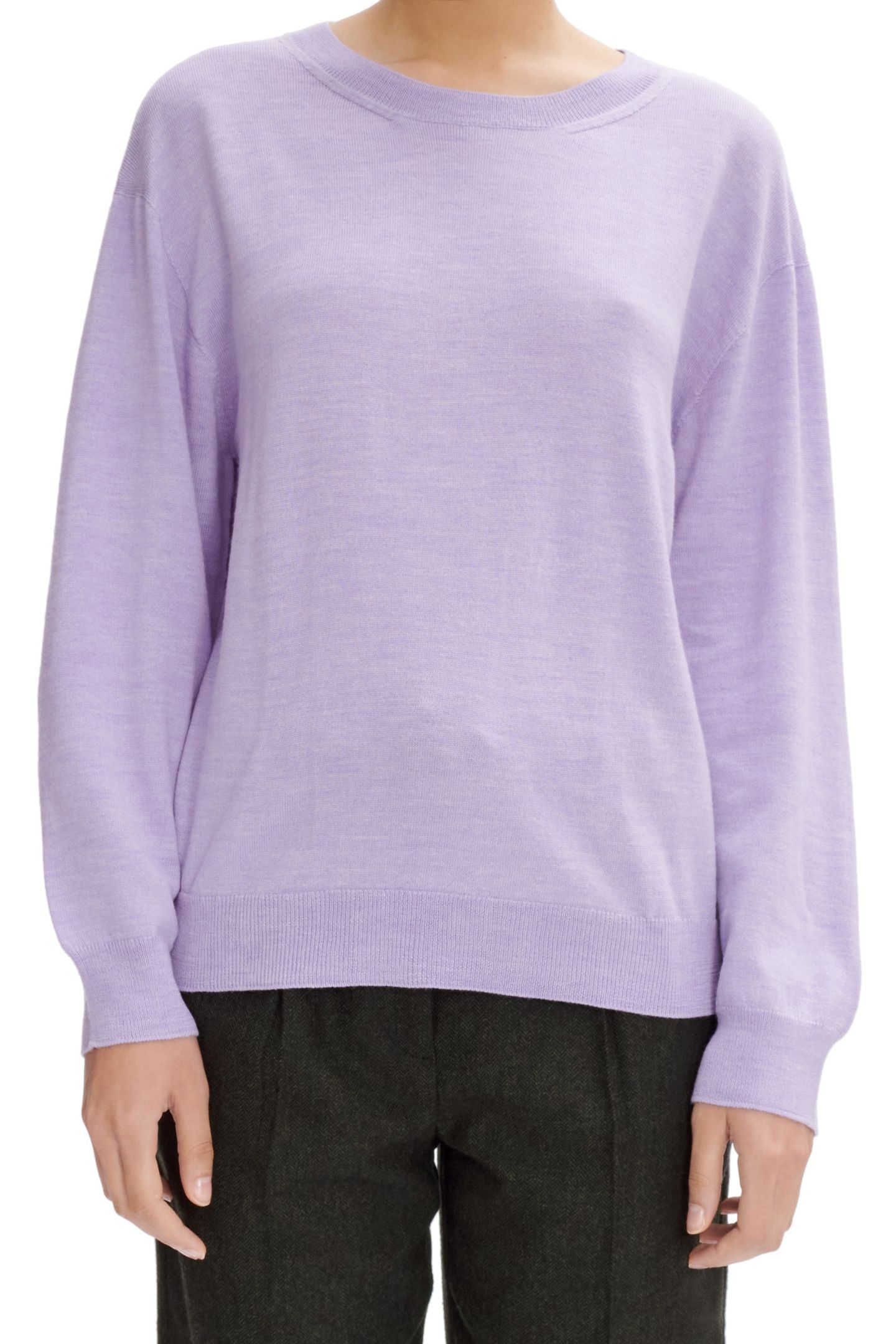 SWEATER REBECCA HEATHERED MAUVE 1