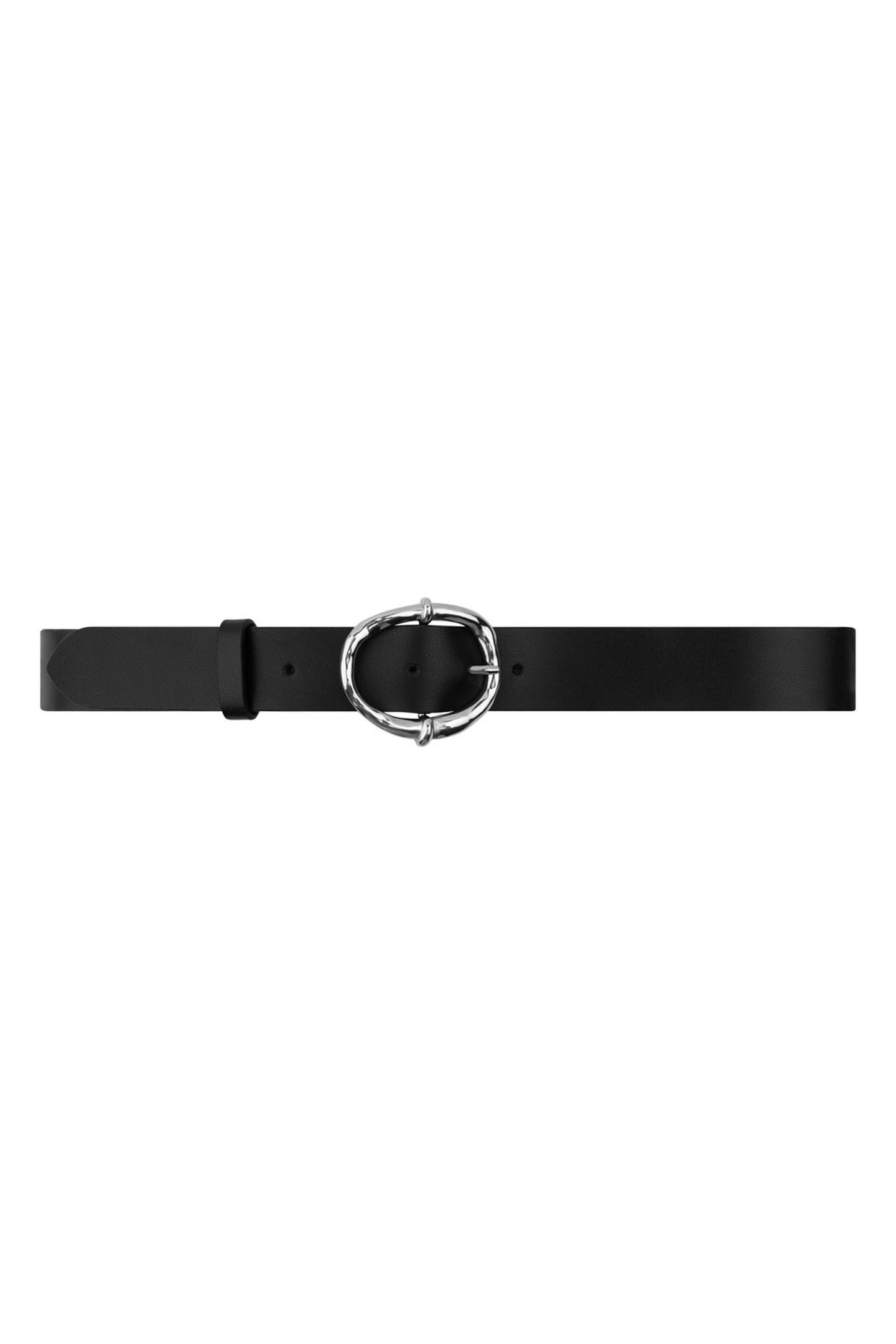 NILA LEATHER BELT RAVEN 1