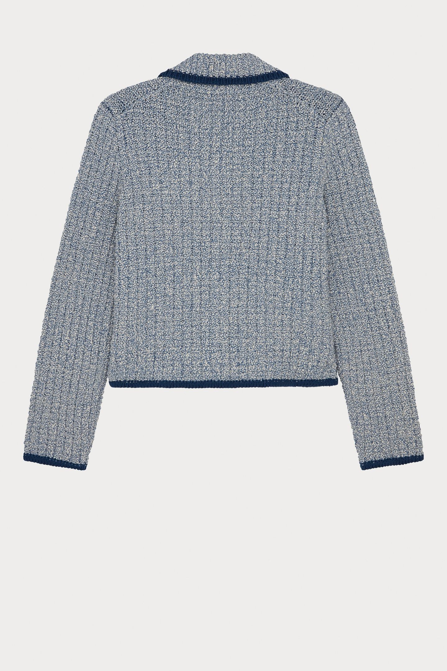 WOMENS KNITTED JACKET INDIGO 2