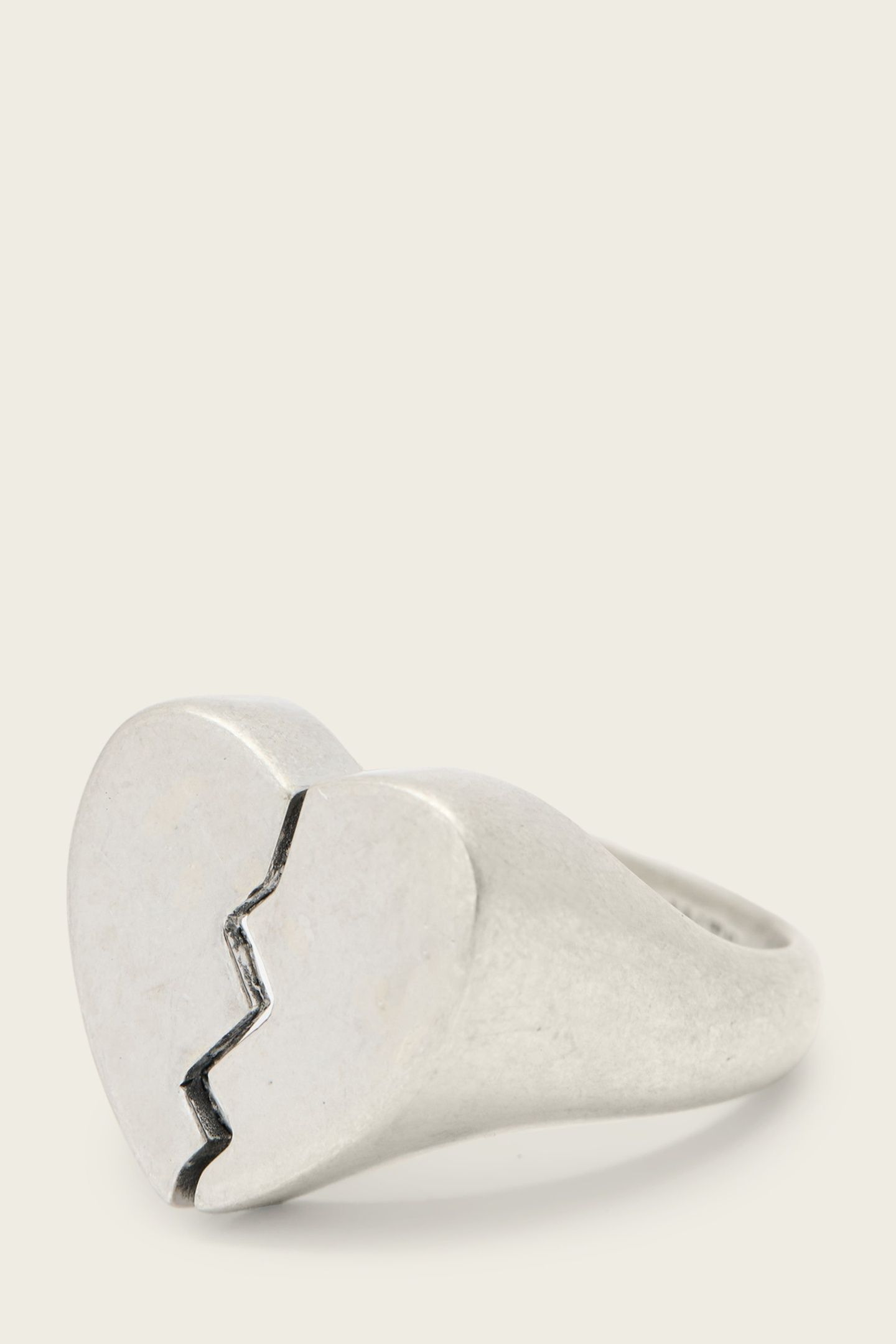 BROKEN HEART RING SILVER 2