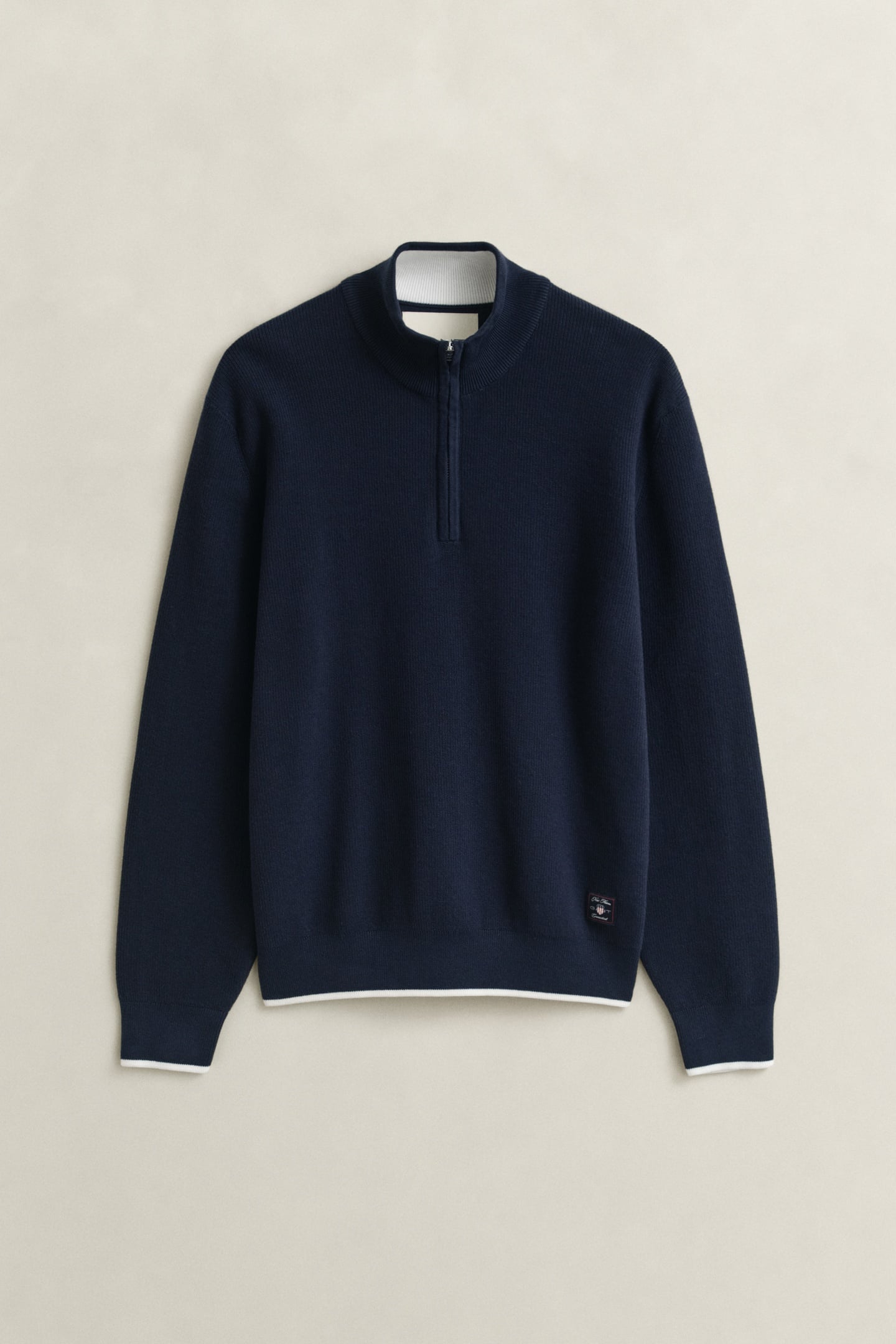 COTTON RIB HALF ZIP EVENING BLUE 4