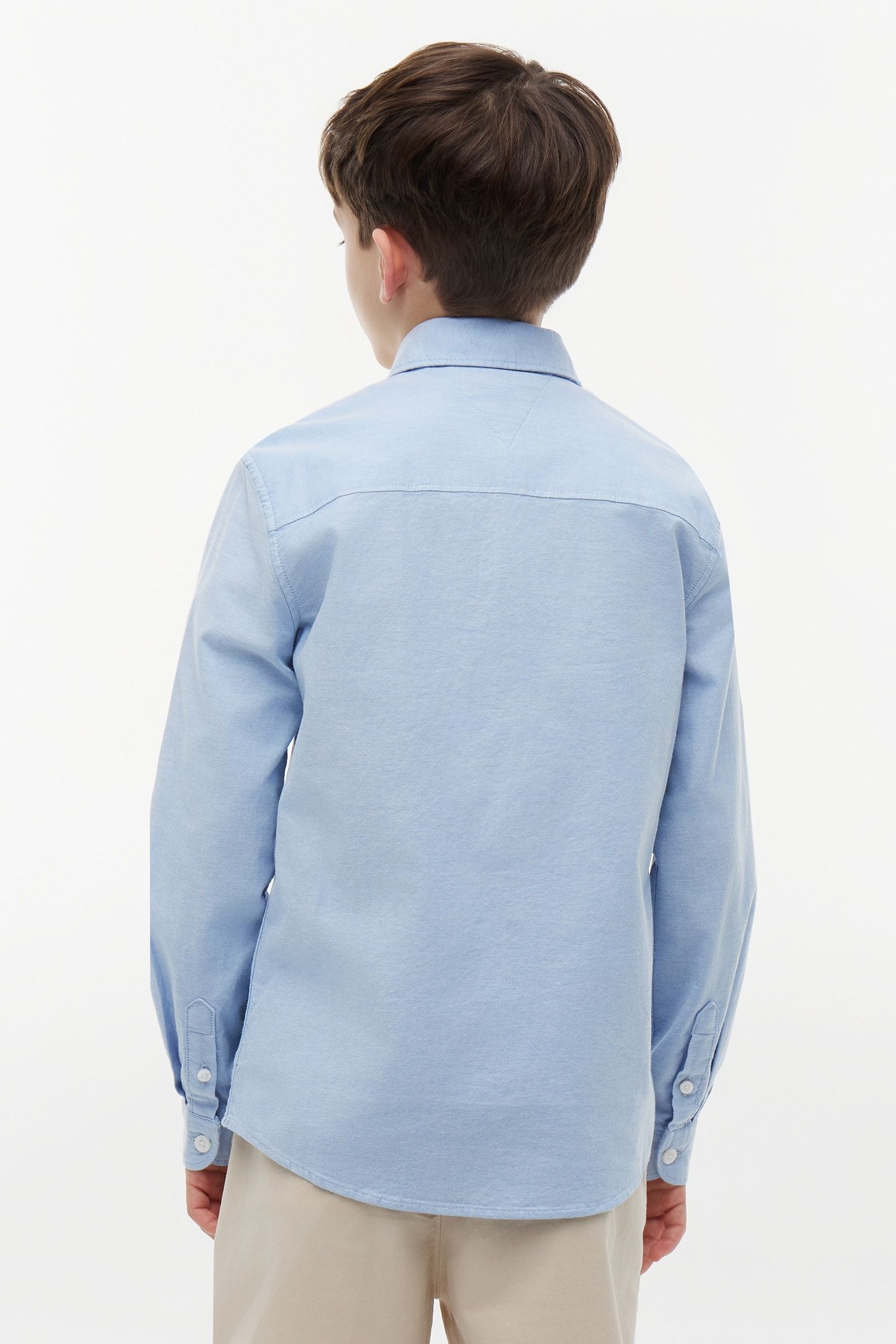 BOYS STRETCH OXFORD SHIRT CALM BLUE 2