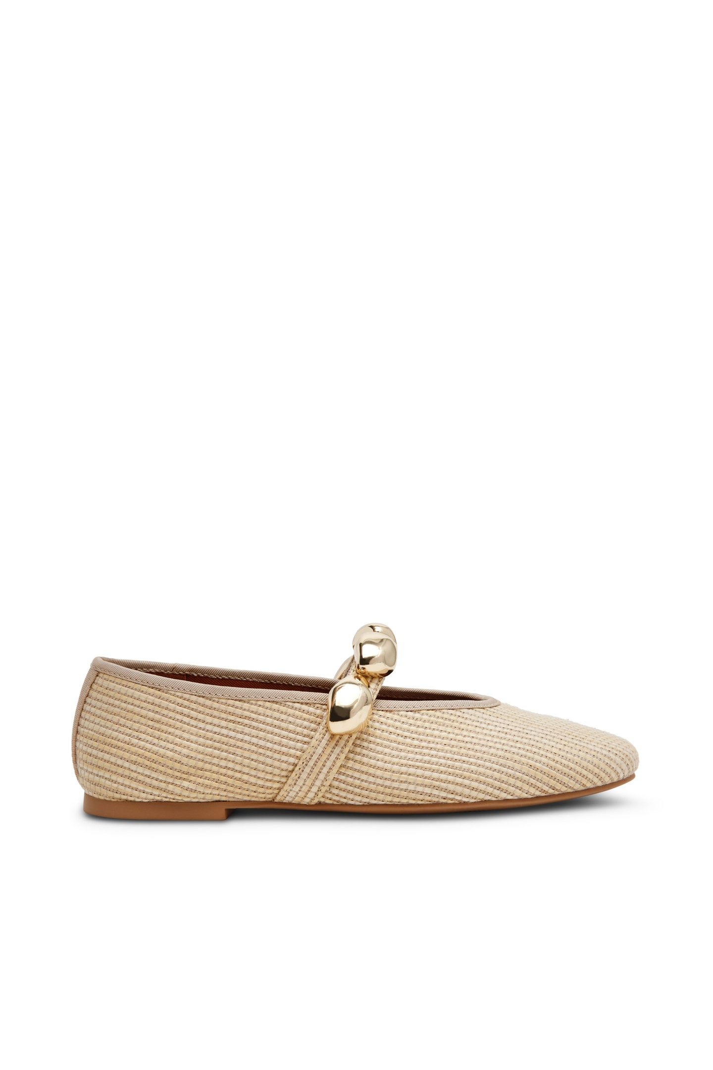POPPIN FLAT SHOES NAT RAFFIA 1
