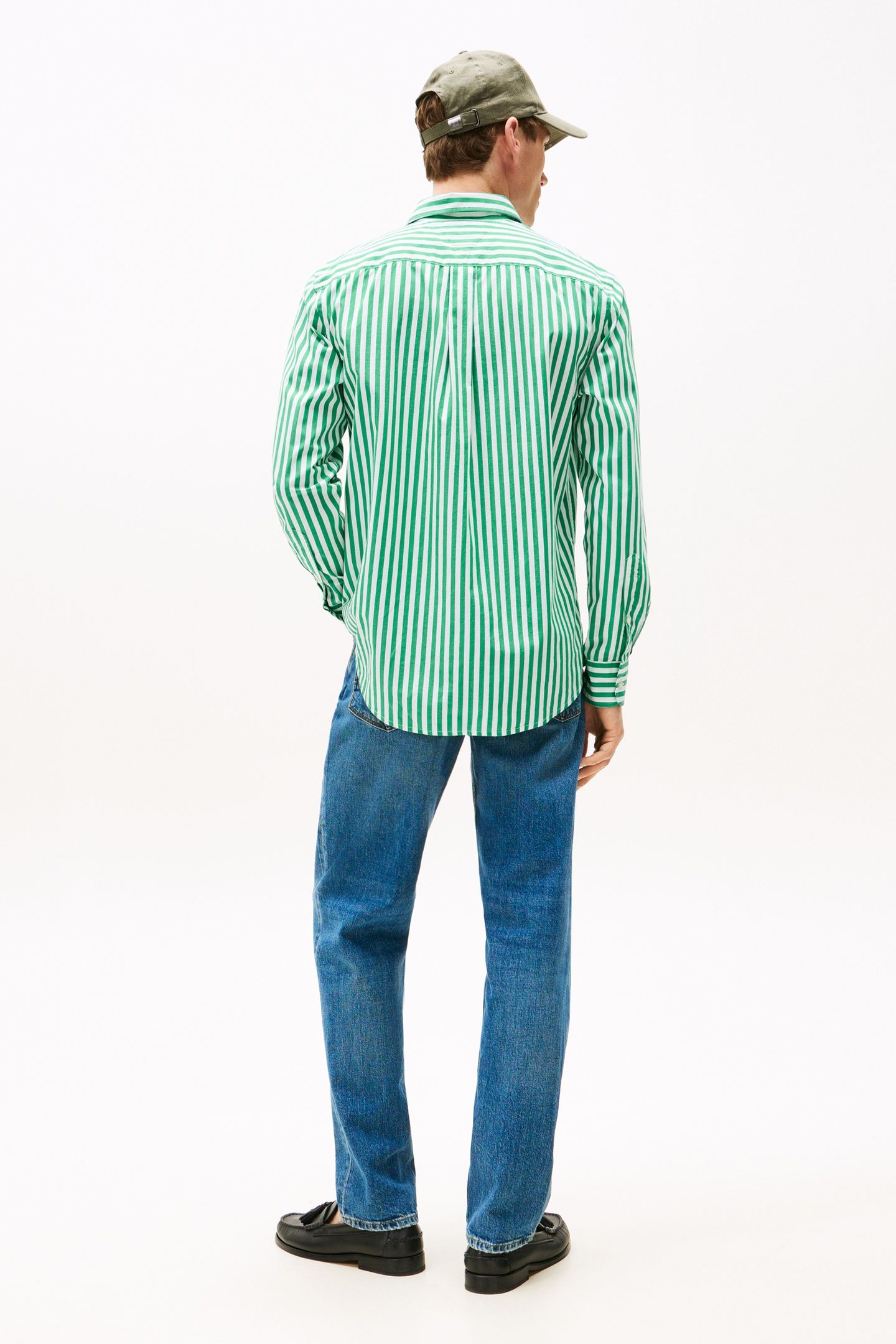 FLEX POPLIN BOLD SHIRT OLYMPIC GREEN/STRIPE 2