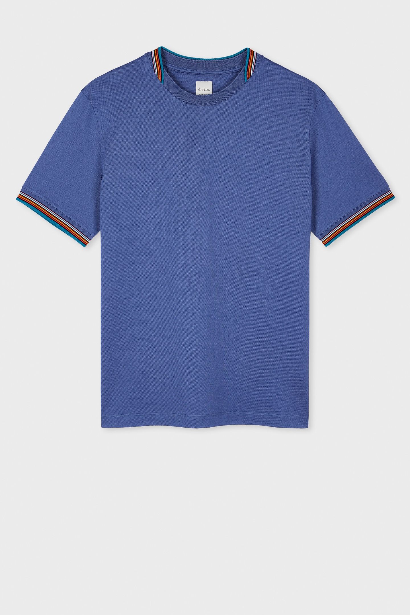 MENS STRIPE DETAIL TSHIRT PETROL BLUE 3