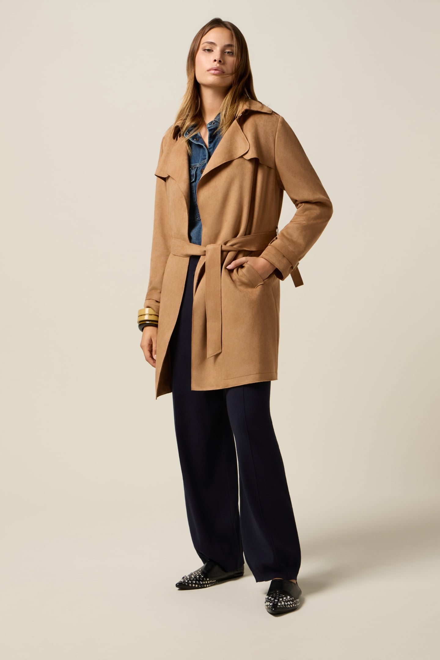 BELTED TRENCH COAT BEIGE 2