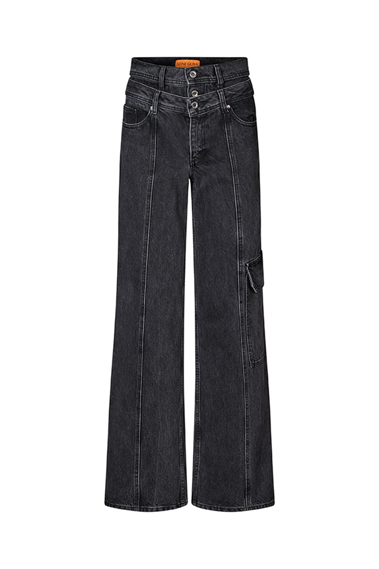 PAUL PANTS LONG STONE WASH GREY 5