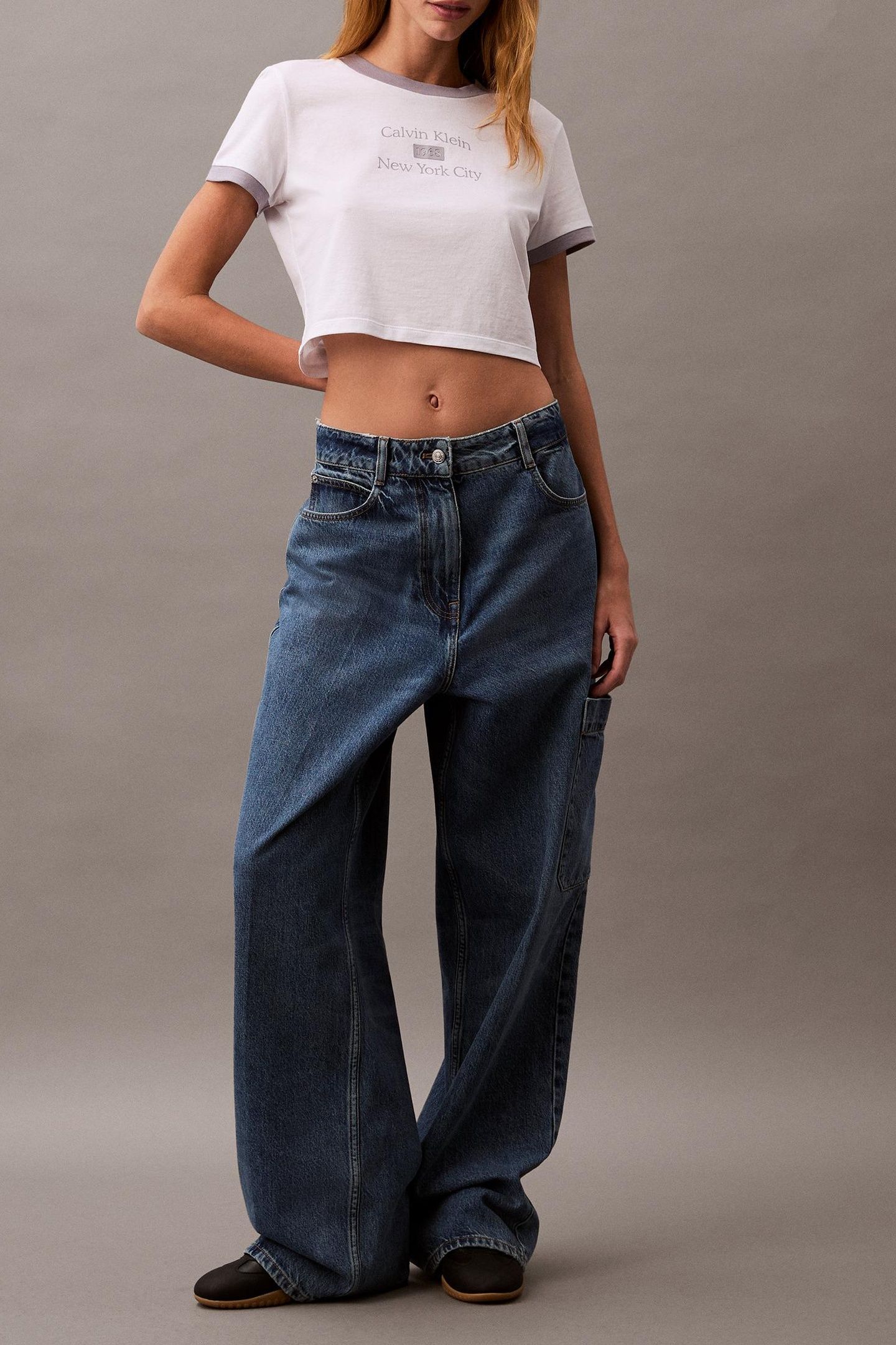 SS DRAPEY JERSEY CROPPED BRILLIANT WHITE/LILAC GRAY 3