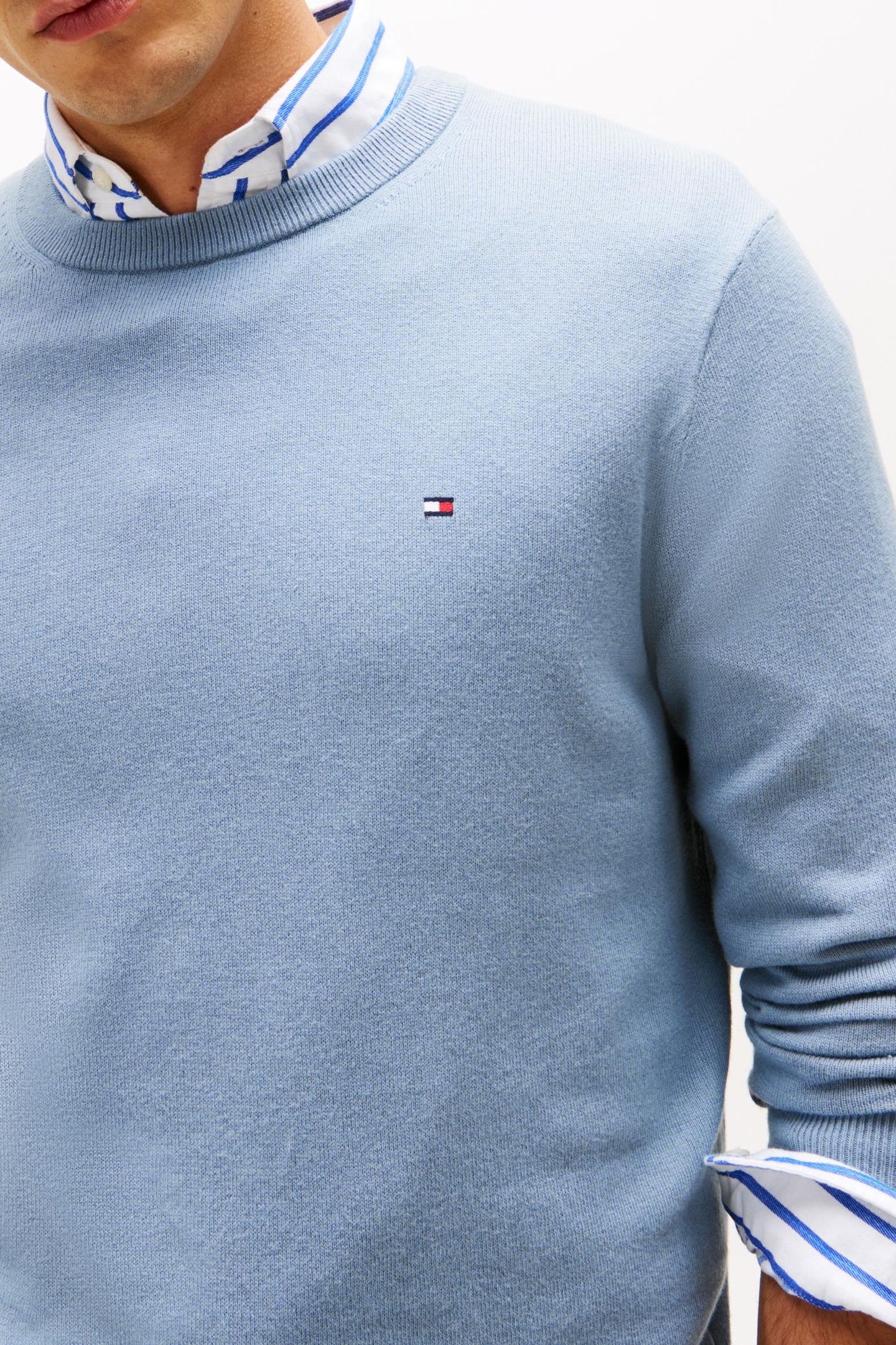 PIMA COTTON CASHMERE SWEATER BRISK BLUE 8