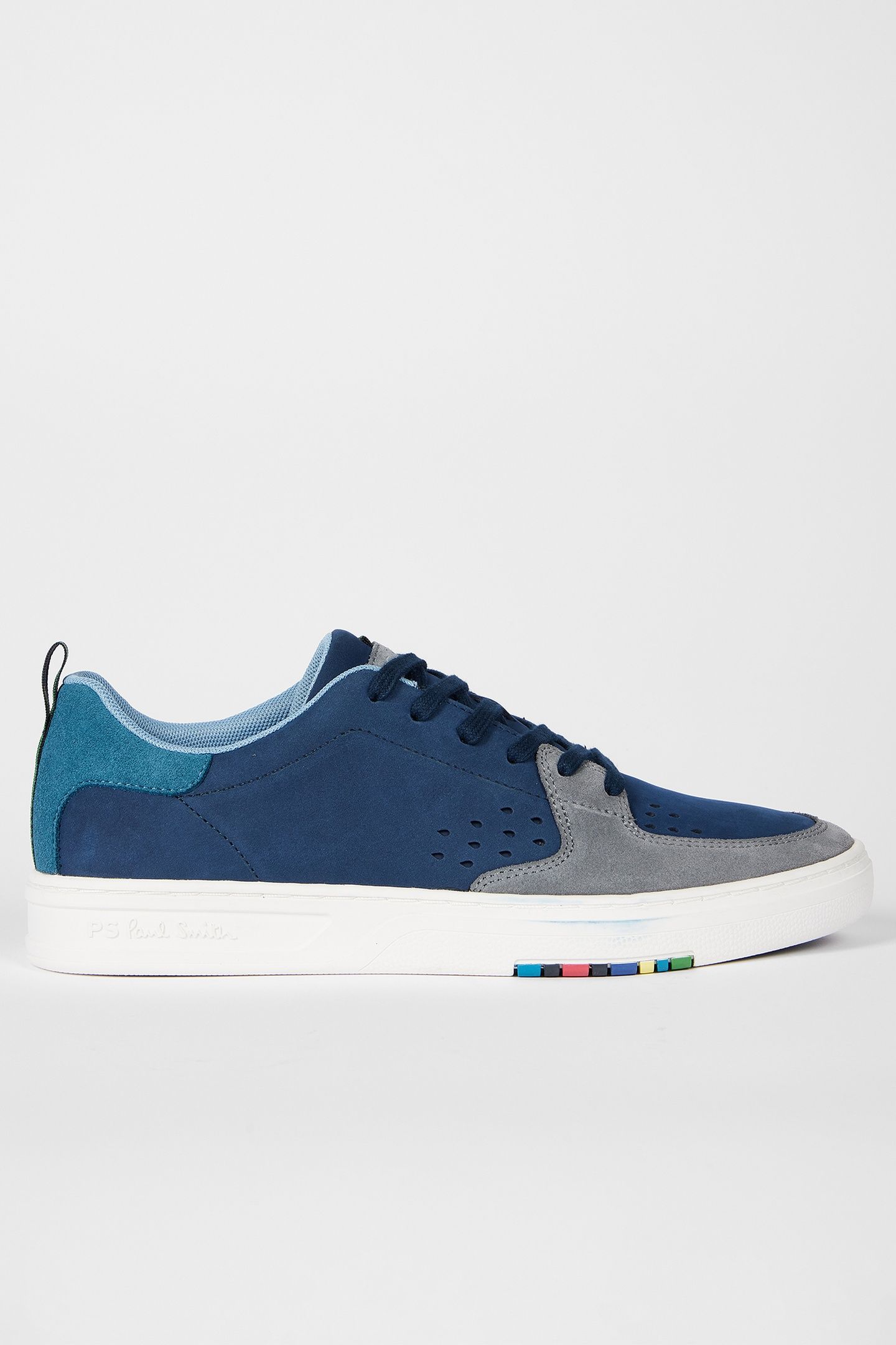 MENS SHOE COSMO NAVY GREY TOE WHITE 2
