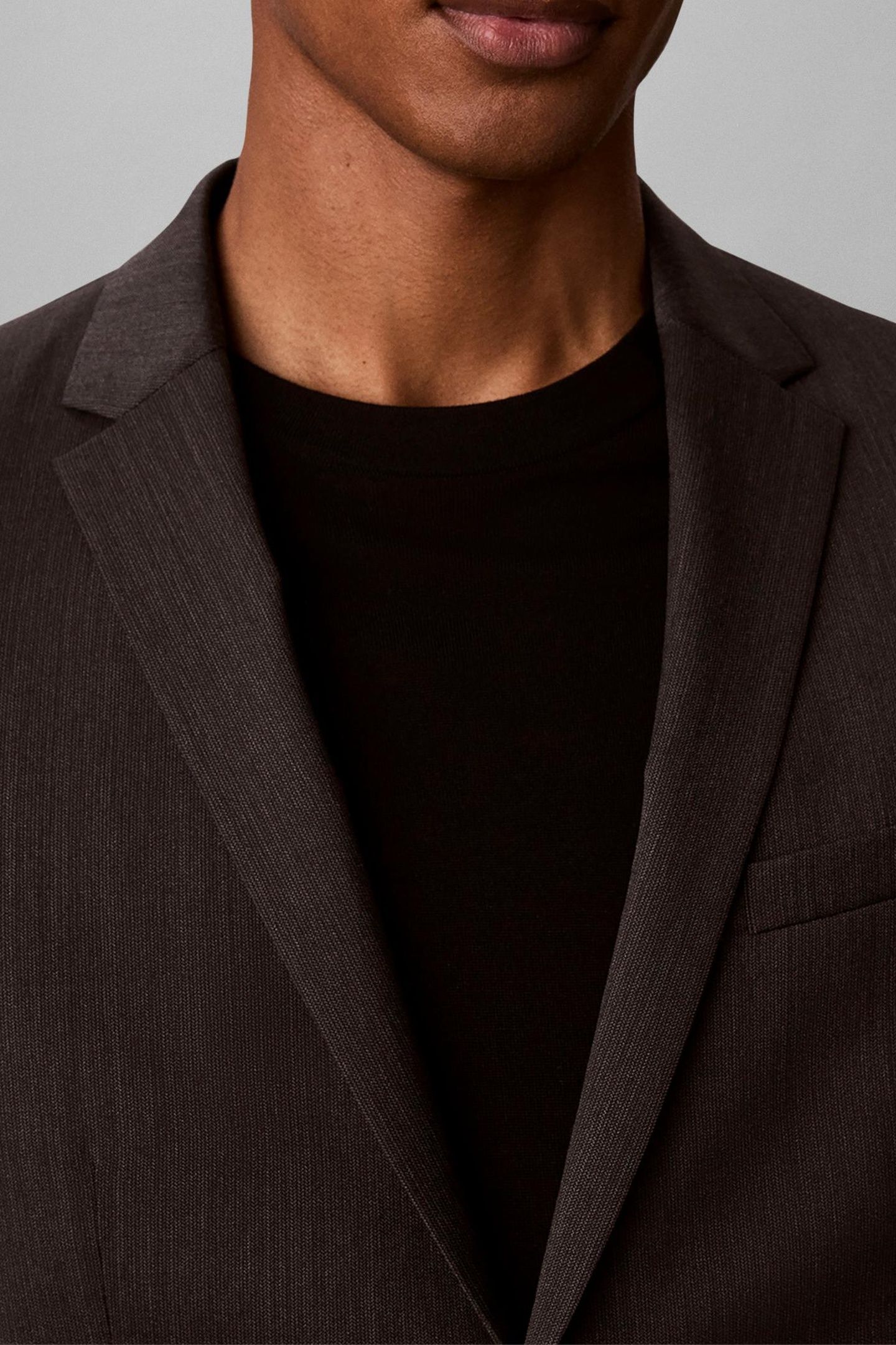 LS MICRO HERRINGBONE BLAZER VOLCANIC ASH 7