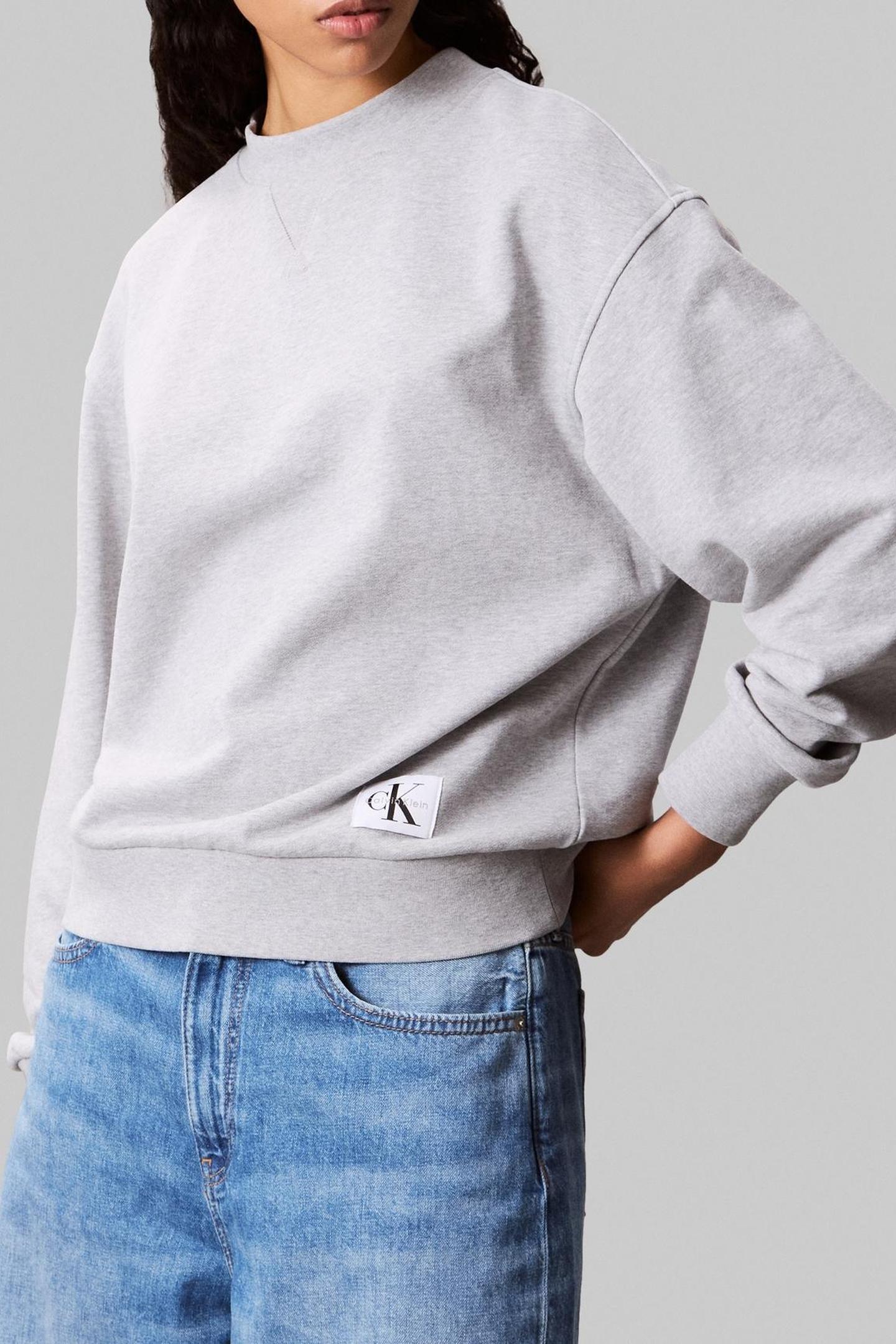 LS BADGE LOGO TERRY HEROIC GREY HEATHER 1