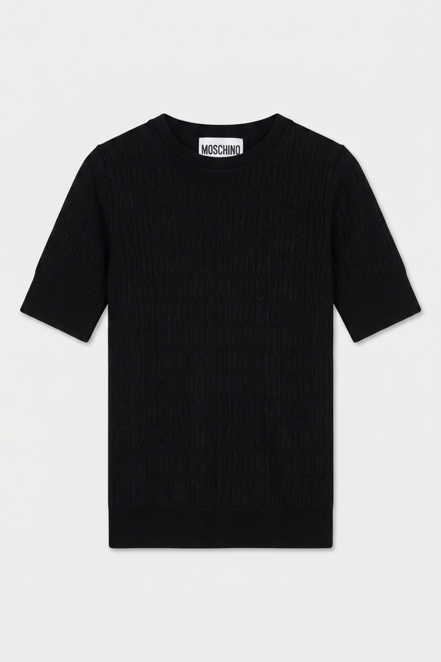 ALLOVER LOGO WOOL TOP BLACK 3