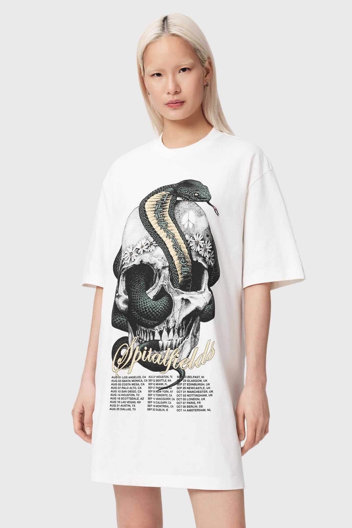 SNAKEHEAD TEE DRESS CHALK WHITE 2