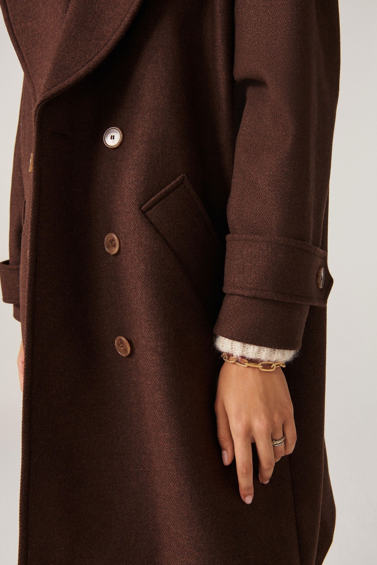 MID-LENGTH COAT MARRON 5