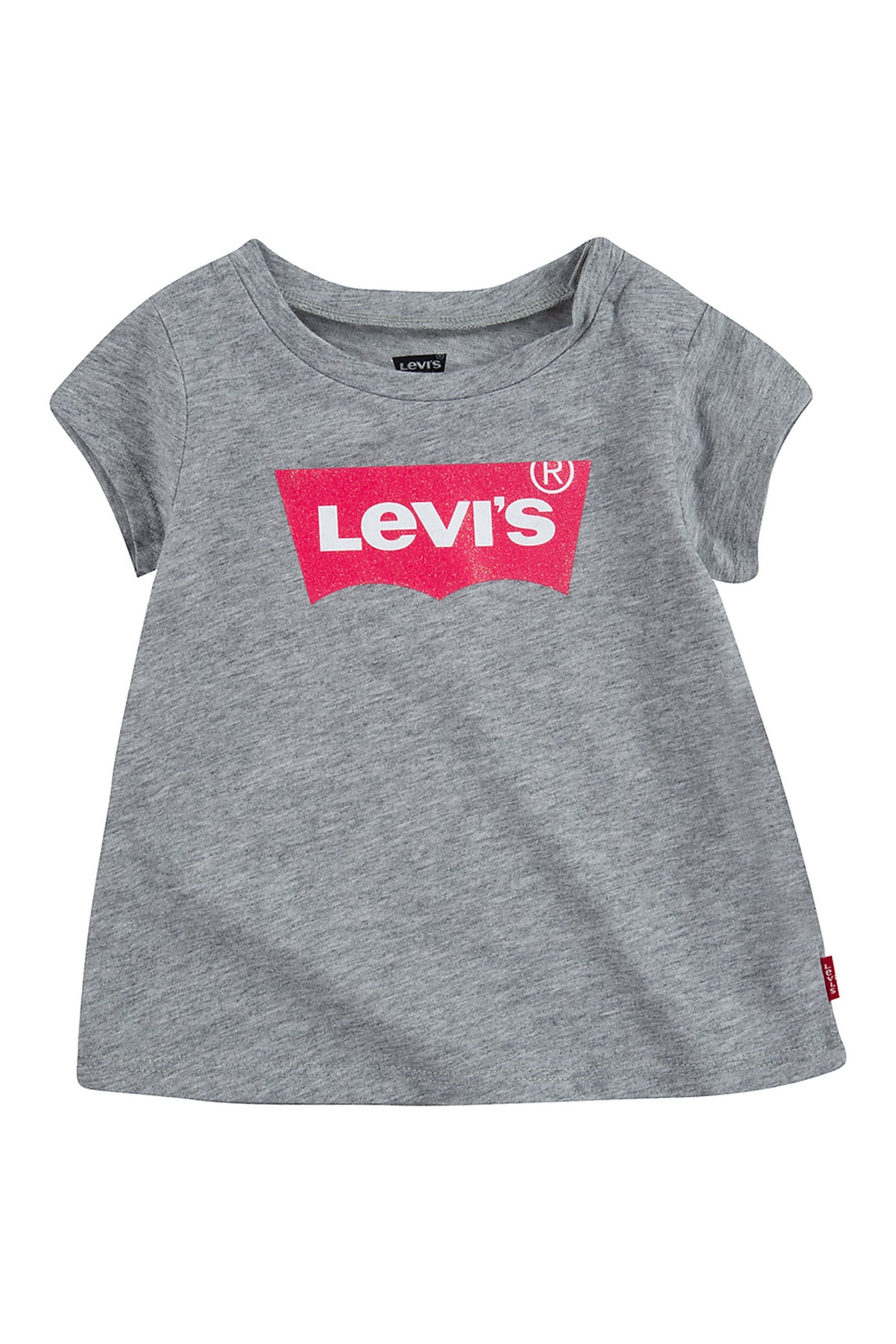 GIRLS SS BATWING A LINE TEE GREY HEATHER 1