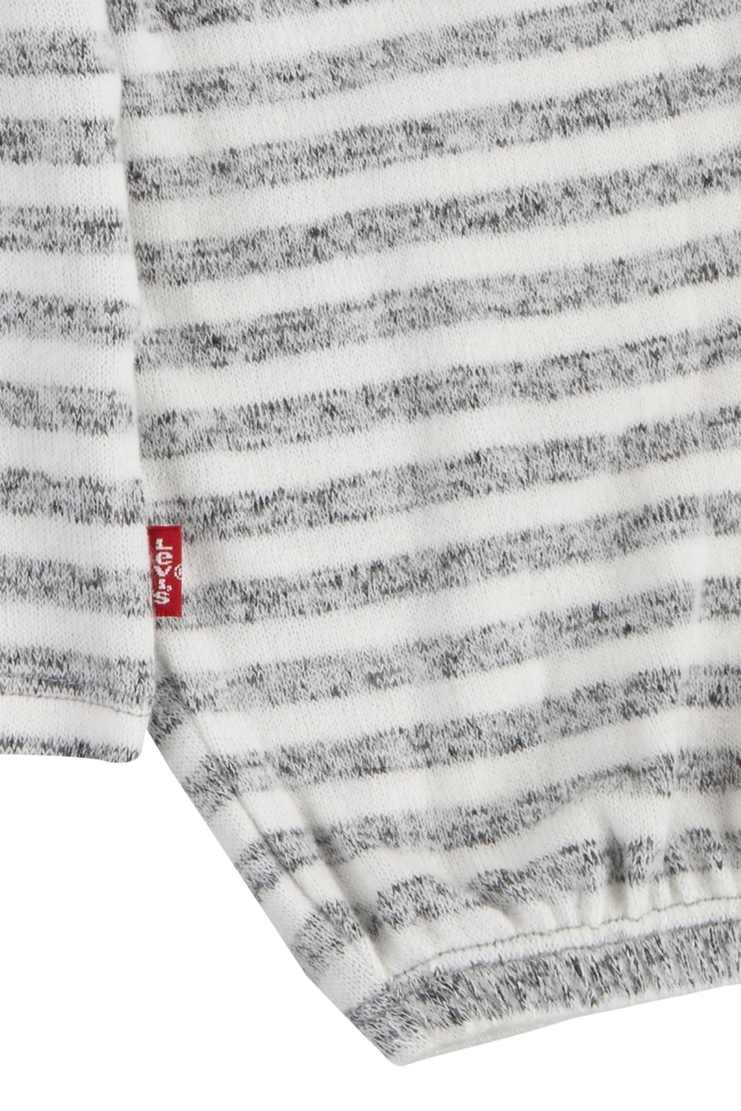 GIRLS HACCI STRIPED LS KNIT TOP DARK GREY HEATHER 4