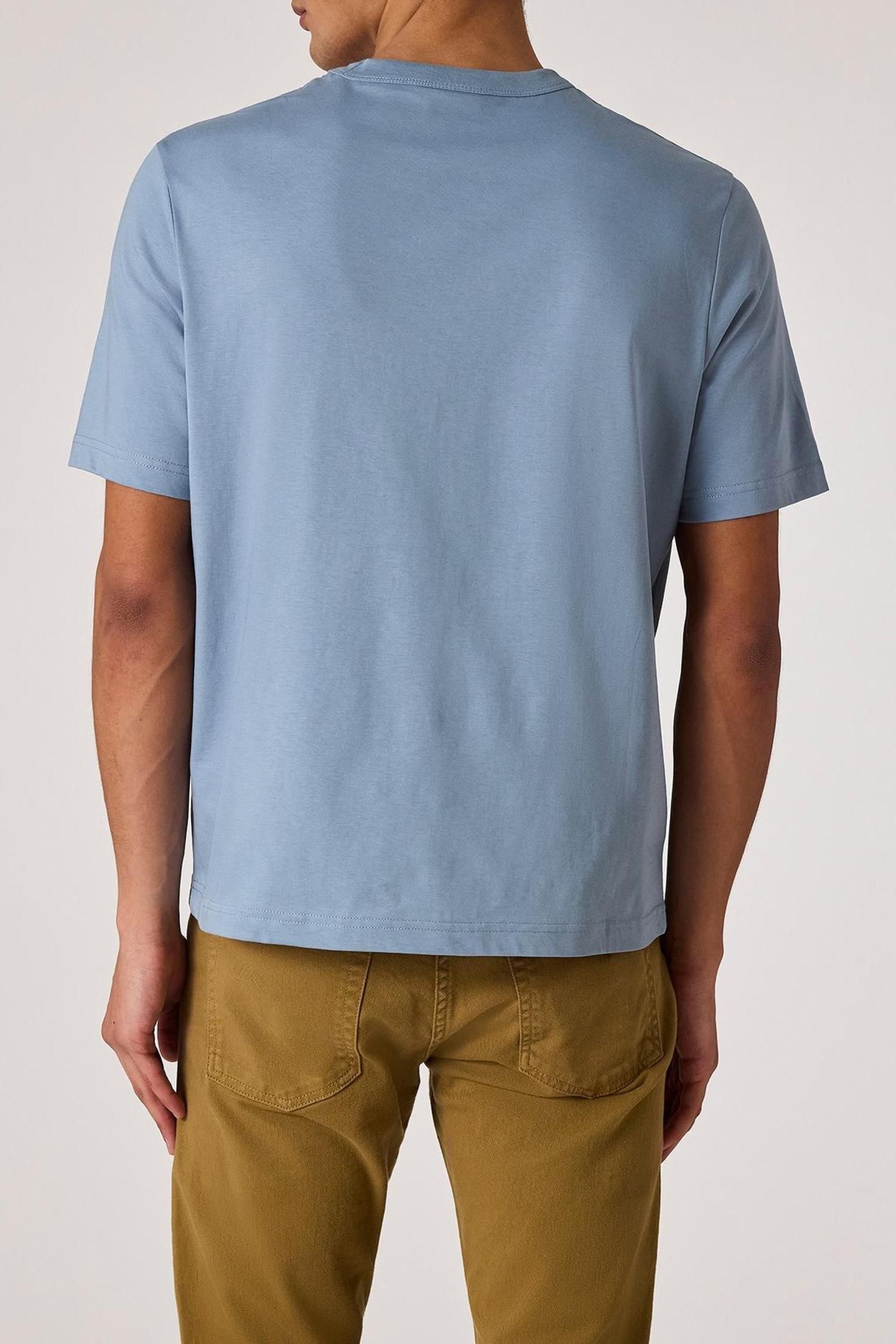 MENS REG FIT SS T SHIRT ZEBRA PUFF LIGHT BLUE 3