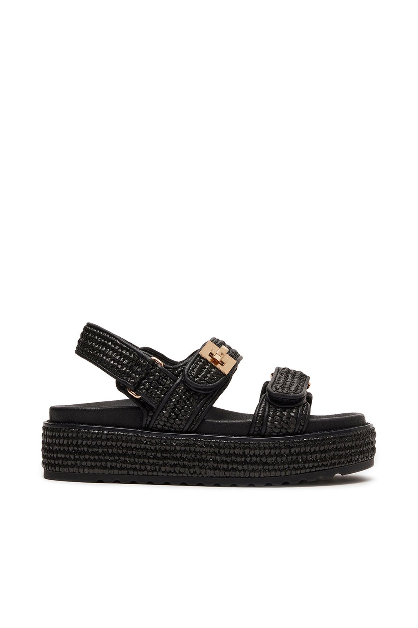 BIGMONA SANDALS BLACK RAFFIA 1