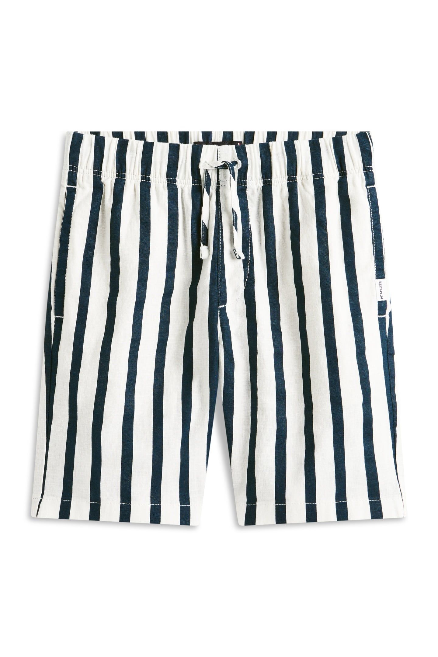 BOYS RELAXED LINEN BLEND DARK NIGHT NAVY STRIPE 4