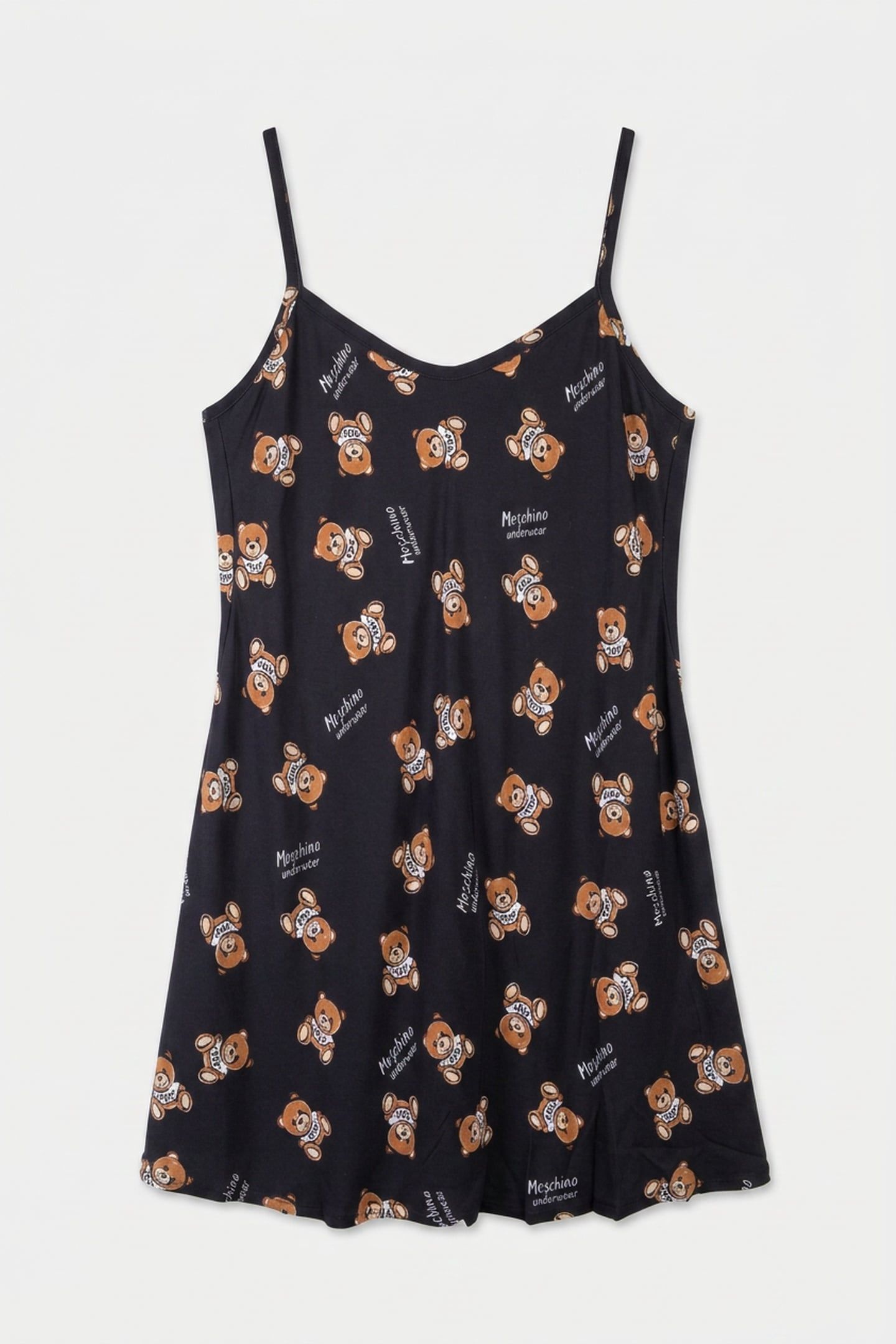 ALLOVER TEDDY BEAR TWILL SLIP BLACK 3