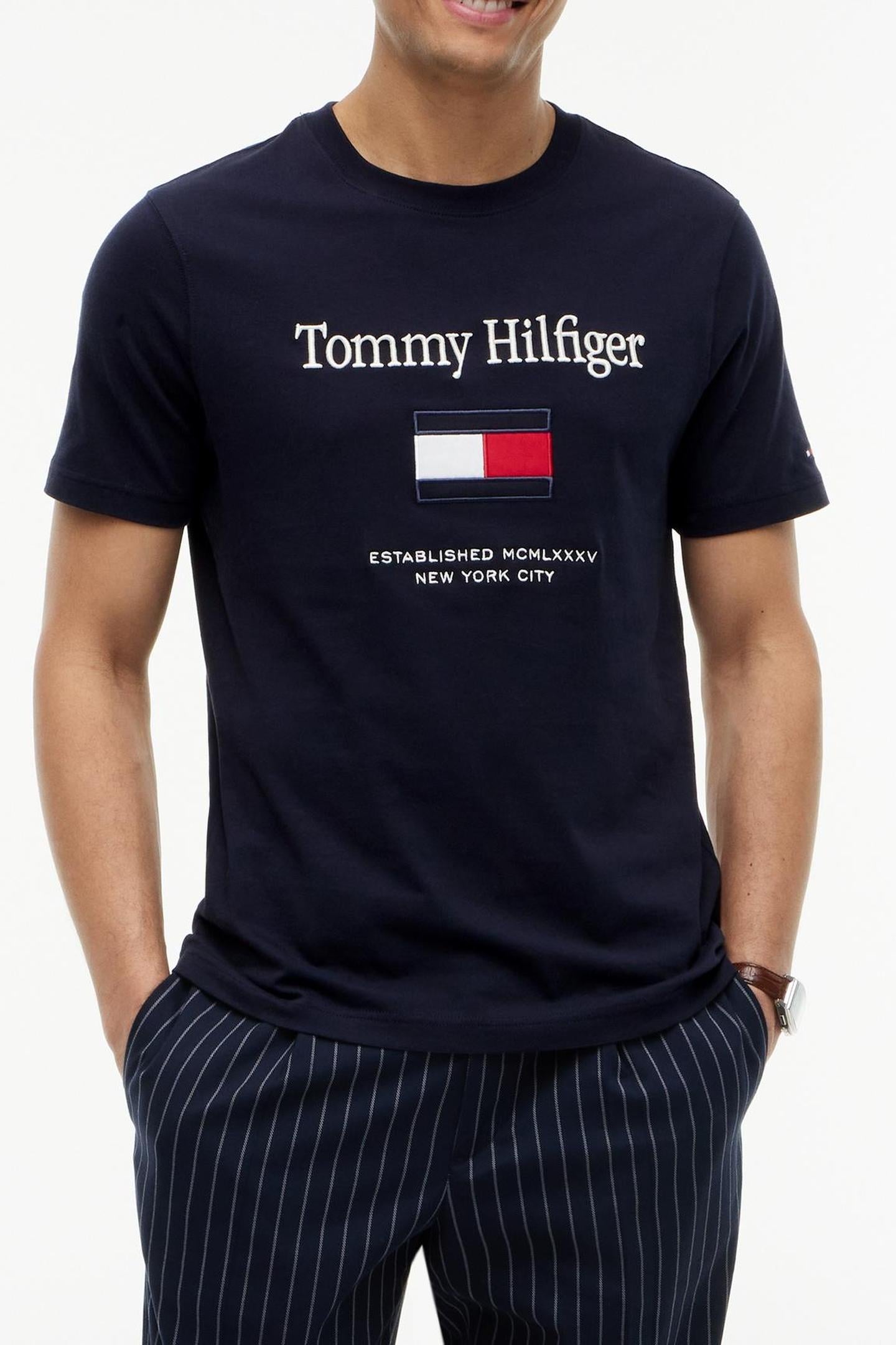 HILFIGER EMBRO FLAG NAVY BLUE 1