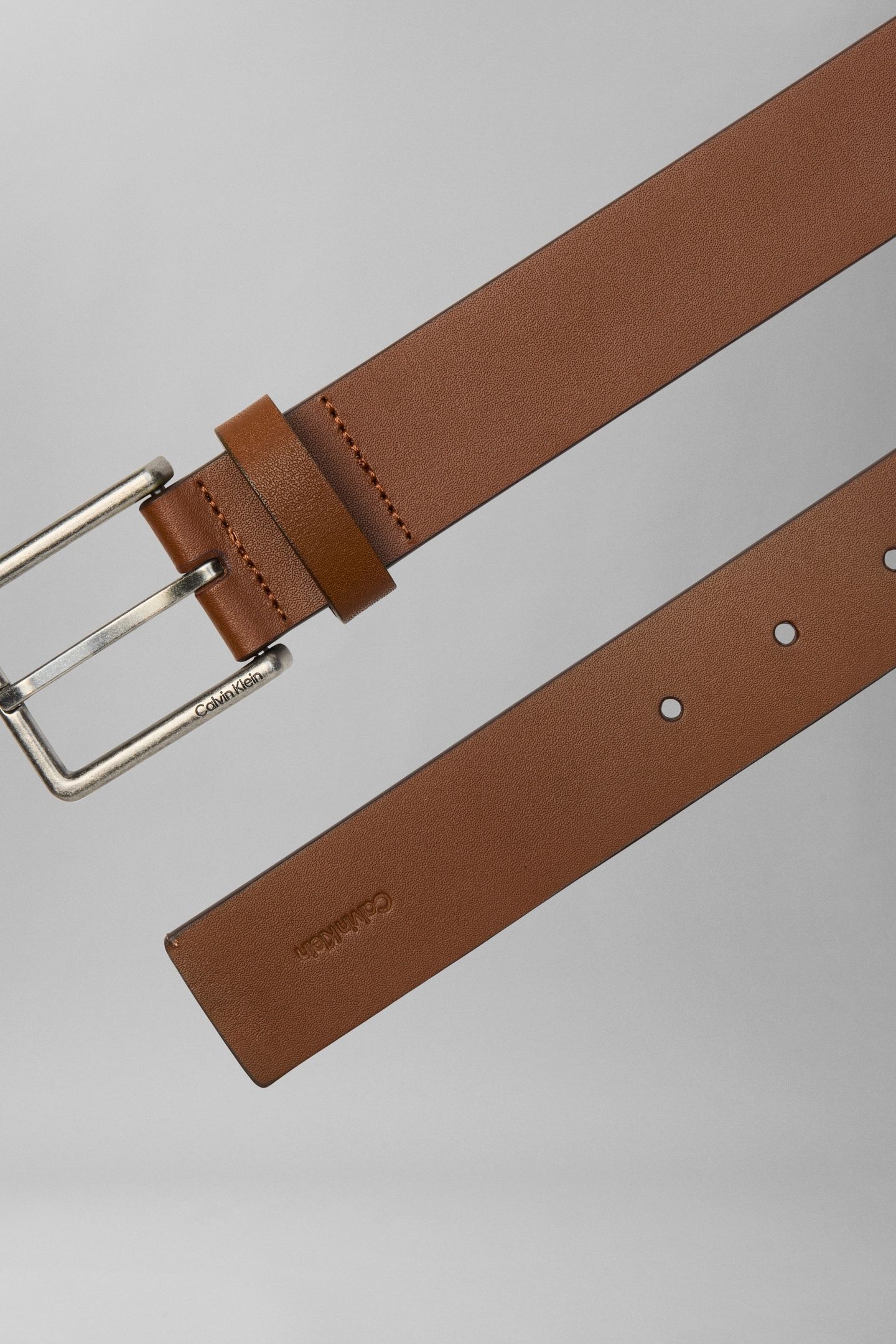WARMTH BUCKLE SMOOTH BELT COGNAC/ANTIQUE SILVER 3