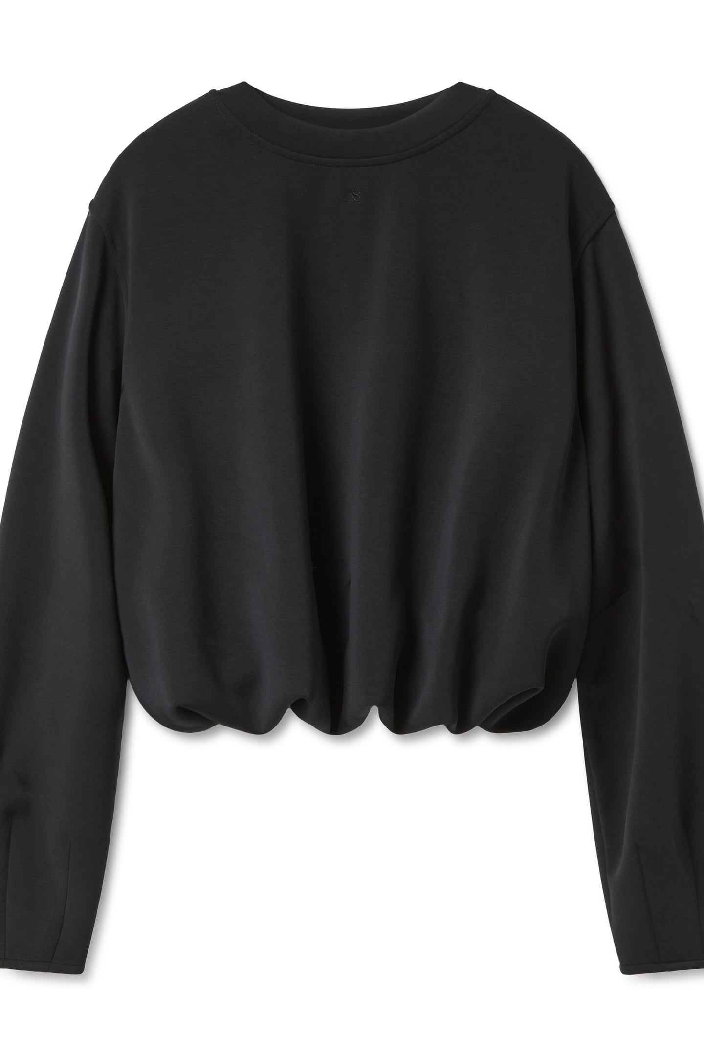 BUBBLE HEM CREWNECK BLACK NIGHT 4
