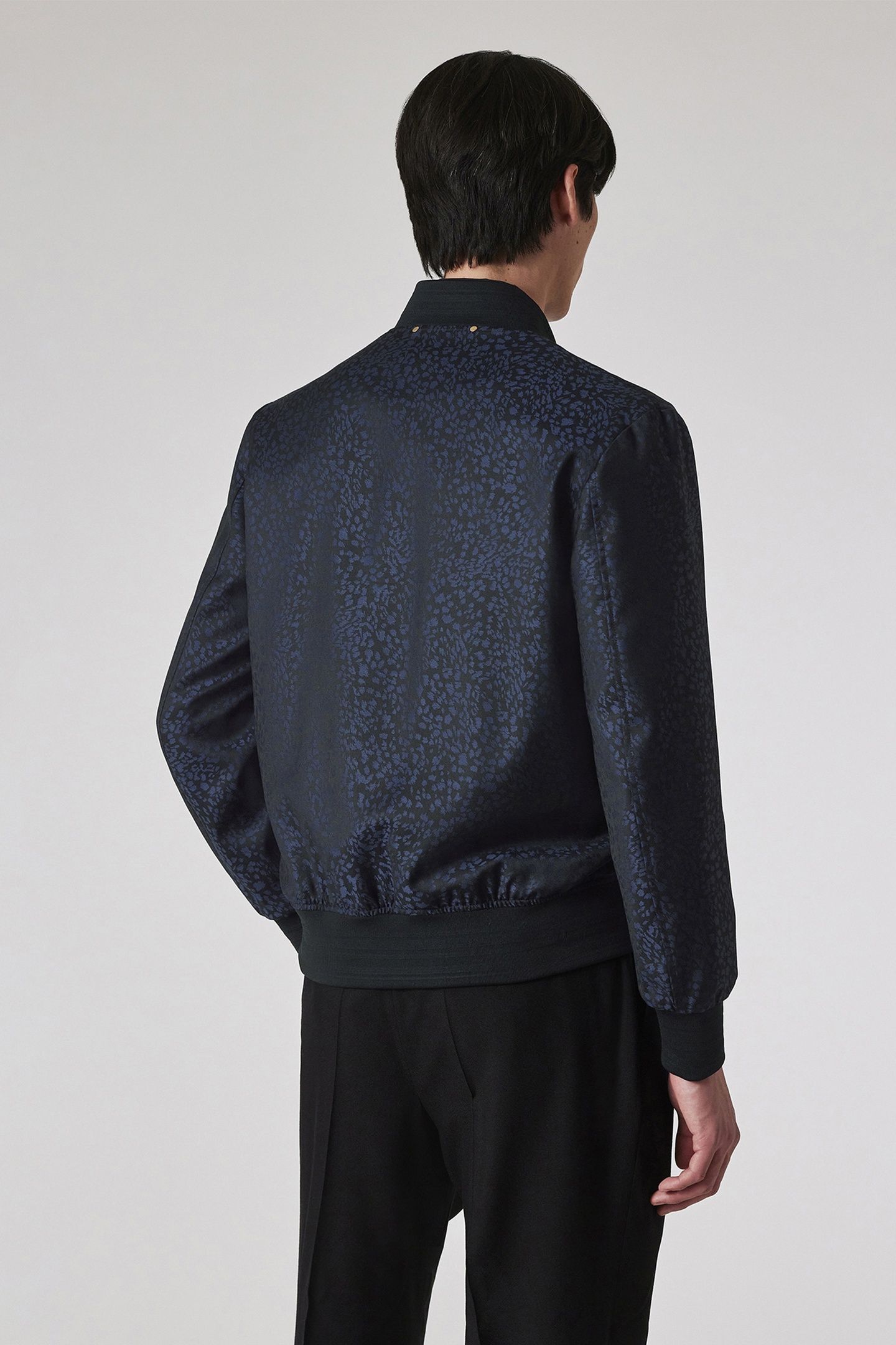 MENS REGULAR FIT BOMBER JACKET VERY DARK NAVY 3