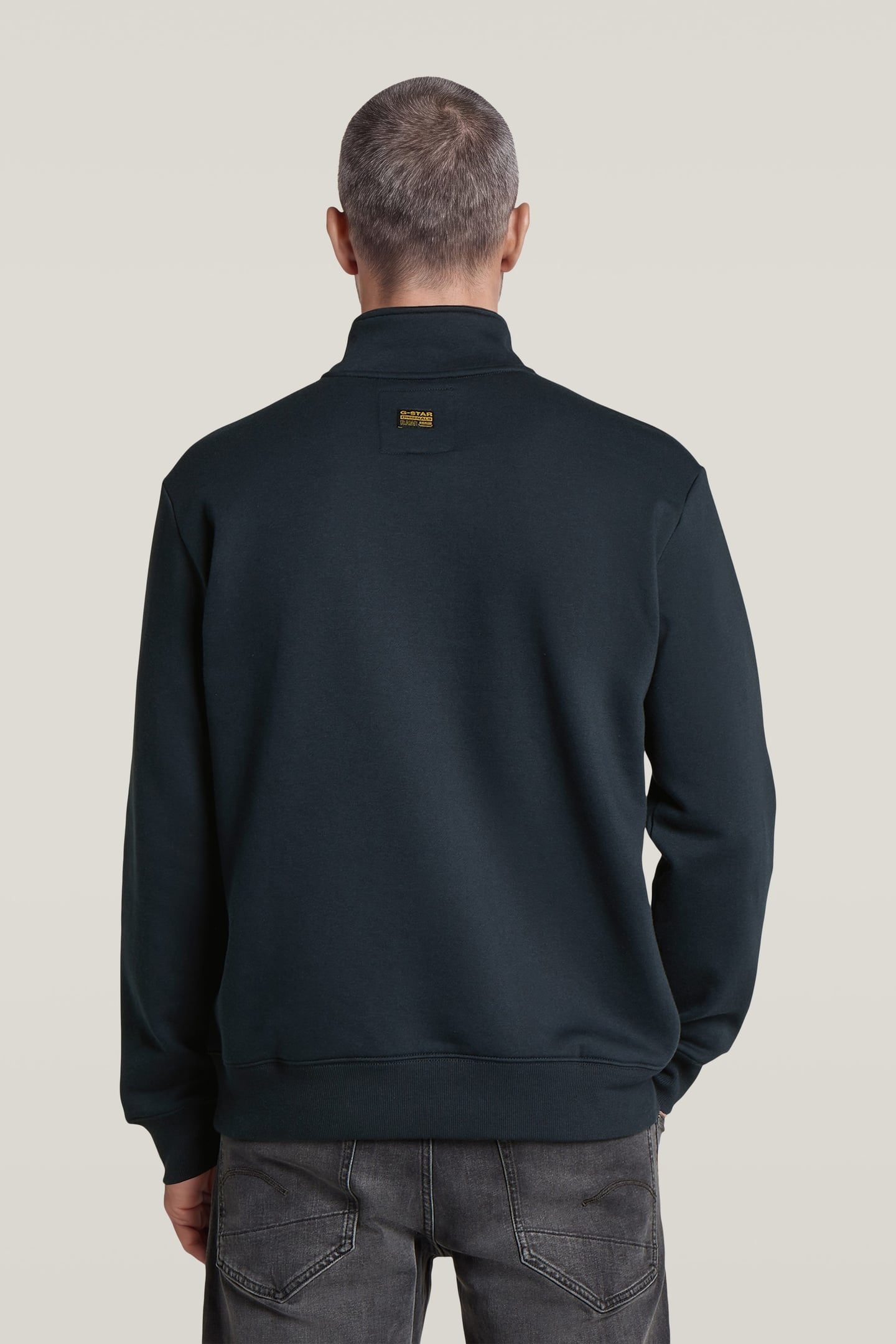 CORE HALF ZIP STAND UP COLLAR SWEAT L/S BLUE 2