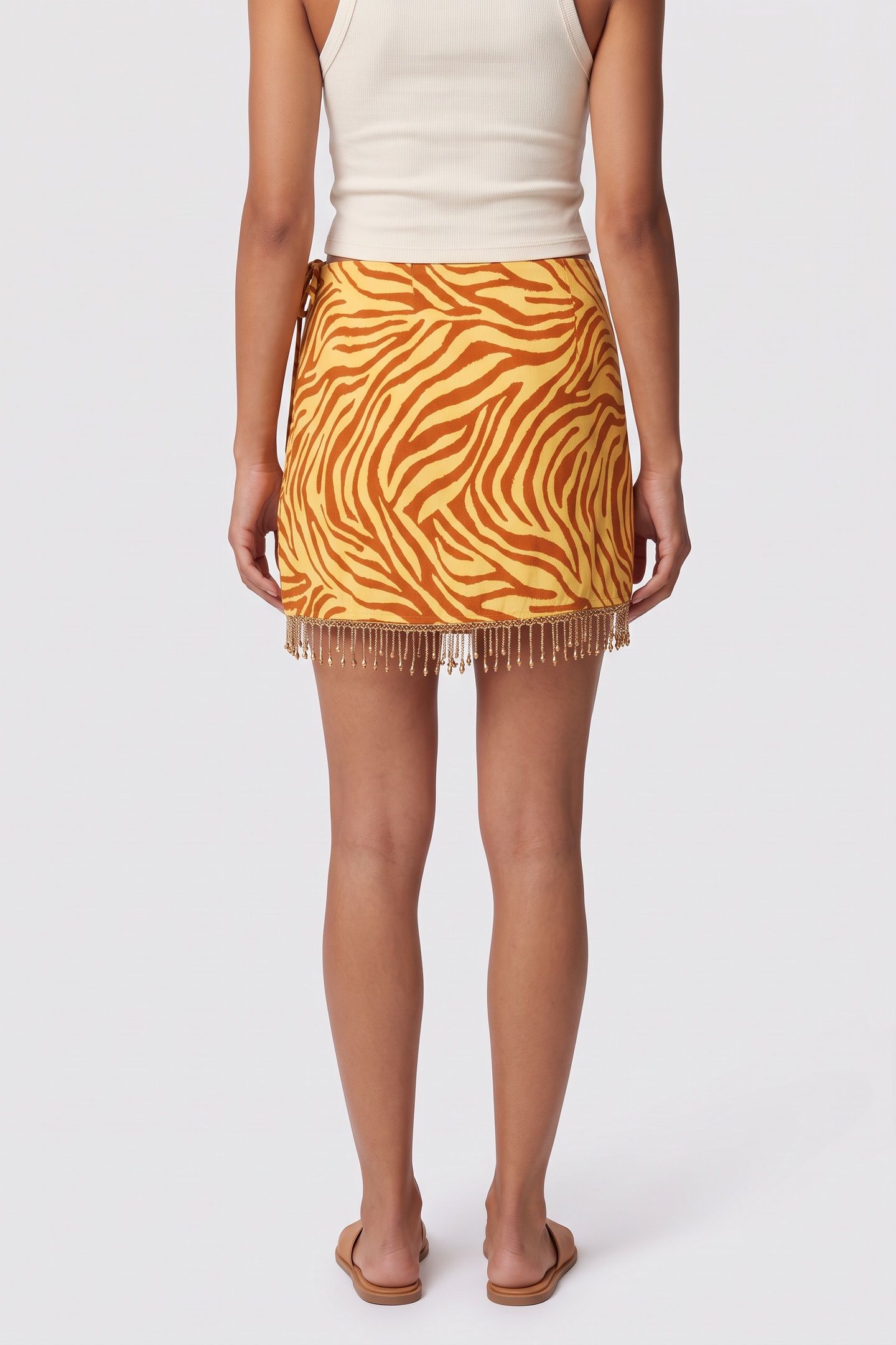 ESCONDIDA SUNSET SKIRT ORANGE ZEBRA PRINT 2