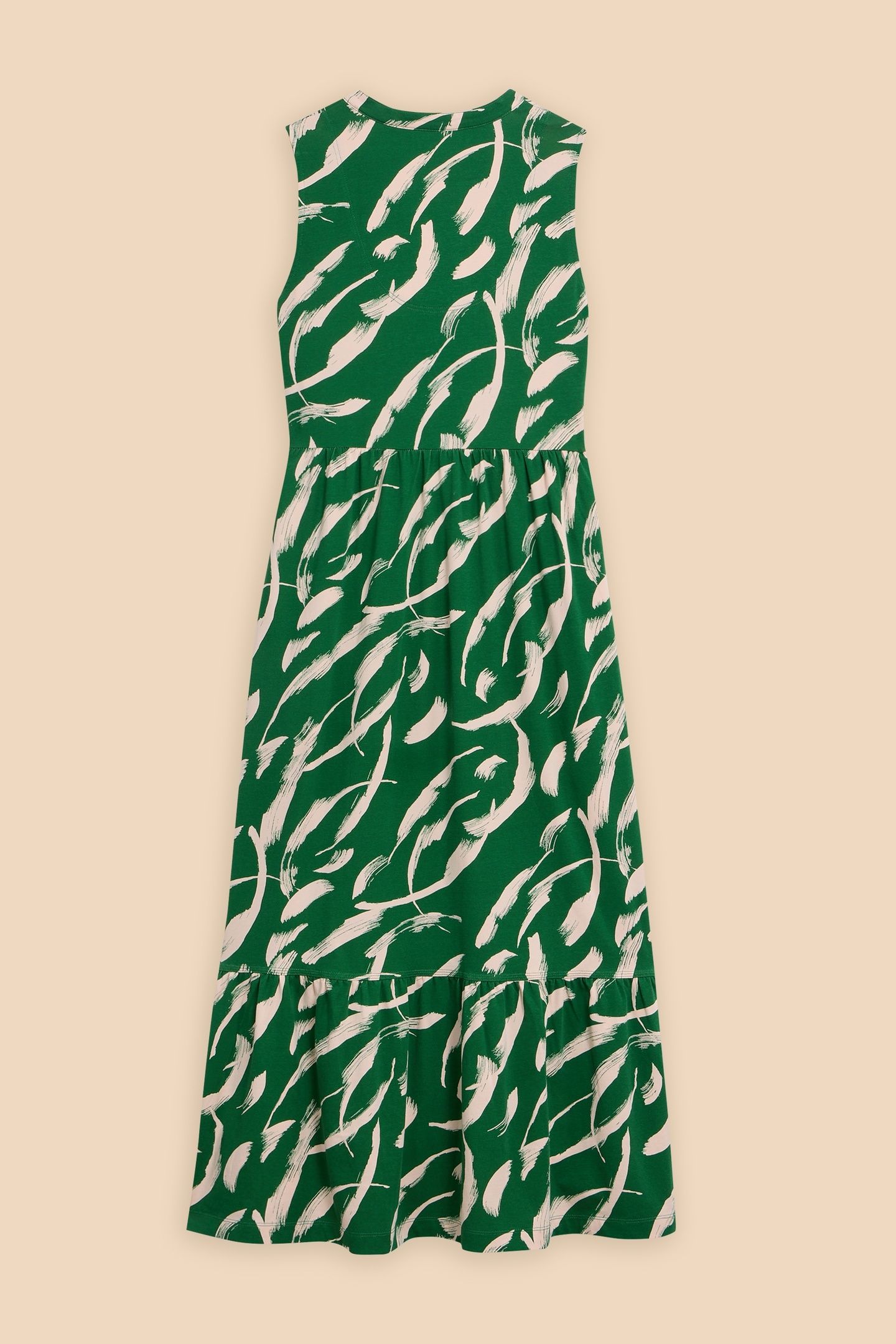 SONIA JERSEY MAXI DRESS GREEN PRINT 5