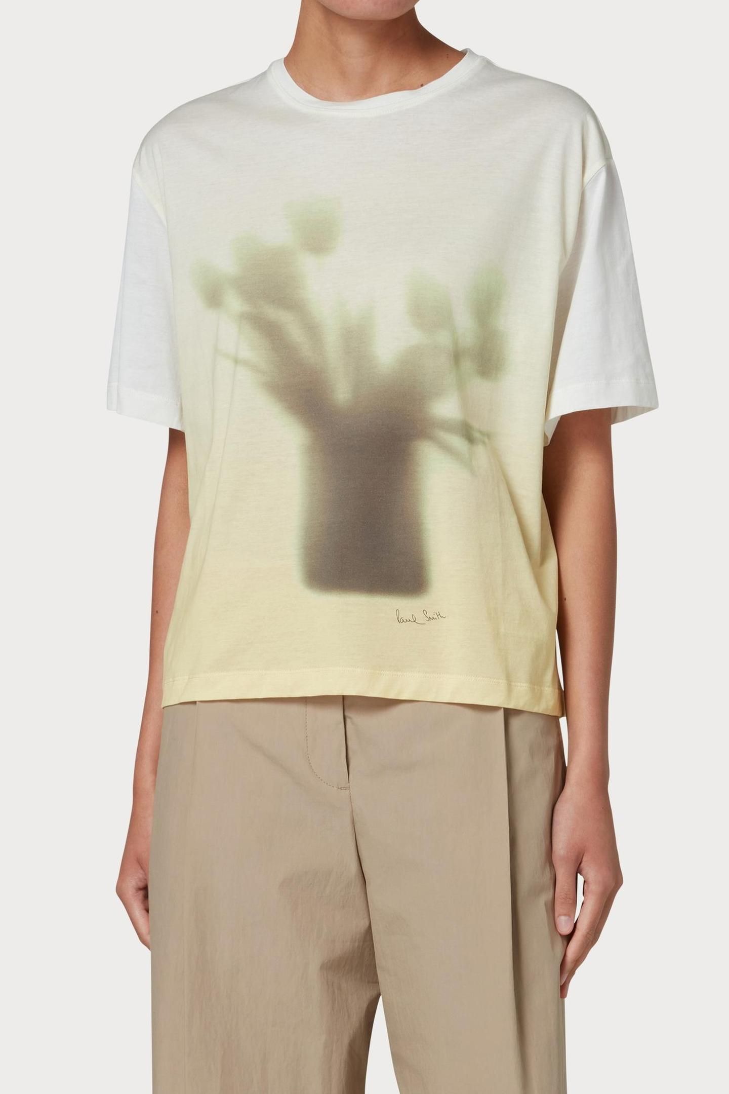 WOMENS PRINTED T-SHIRT LEMON YELLOW 1