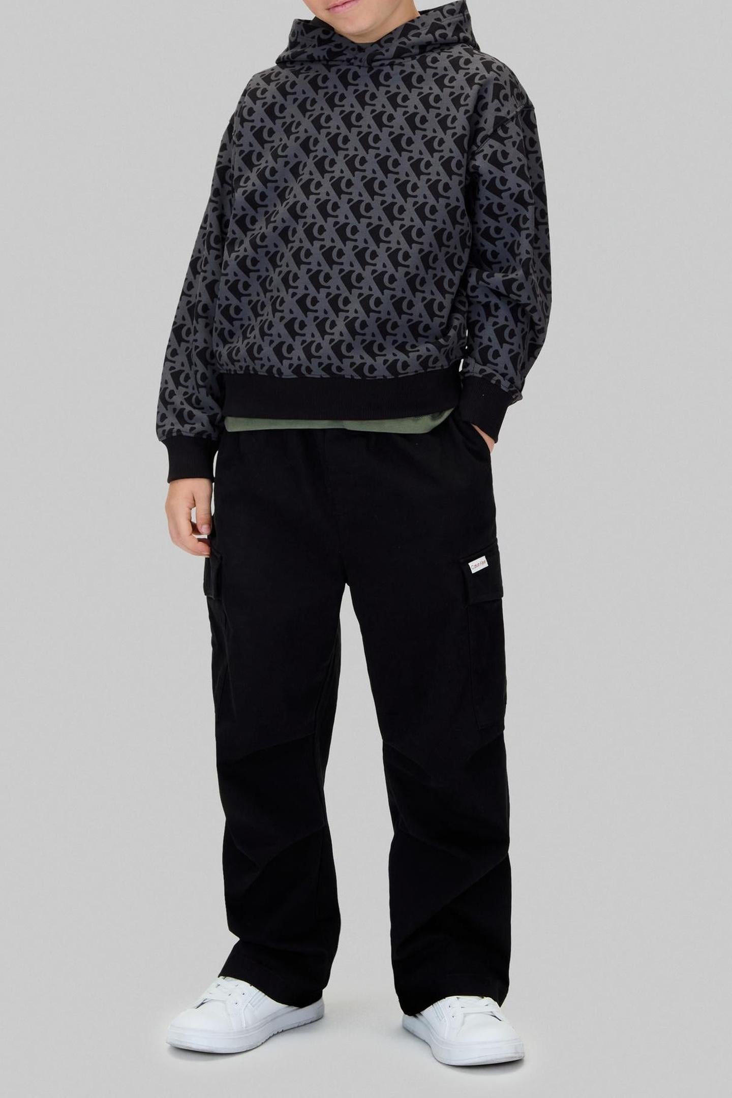 BOYS LOGO HOODIE BLACK 3