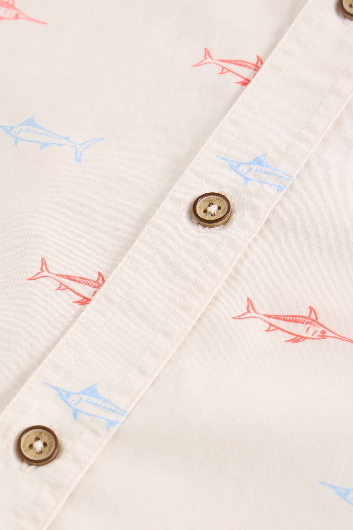 FINSBURY FISH PRINTED SHIRT WHITE PRINT 3