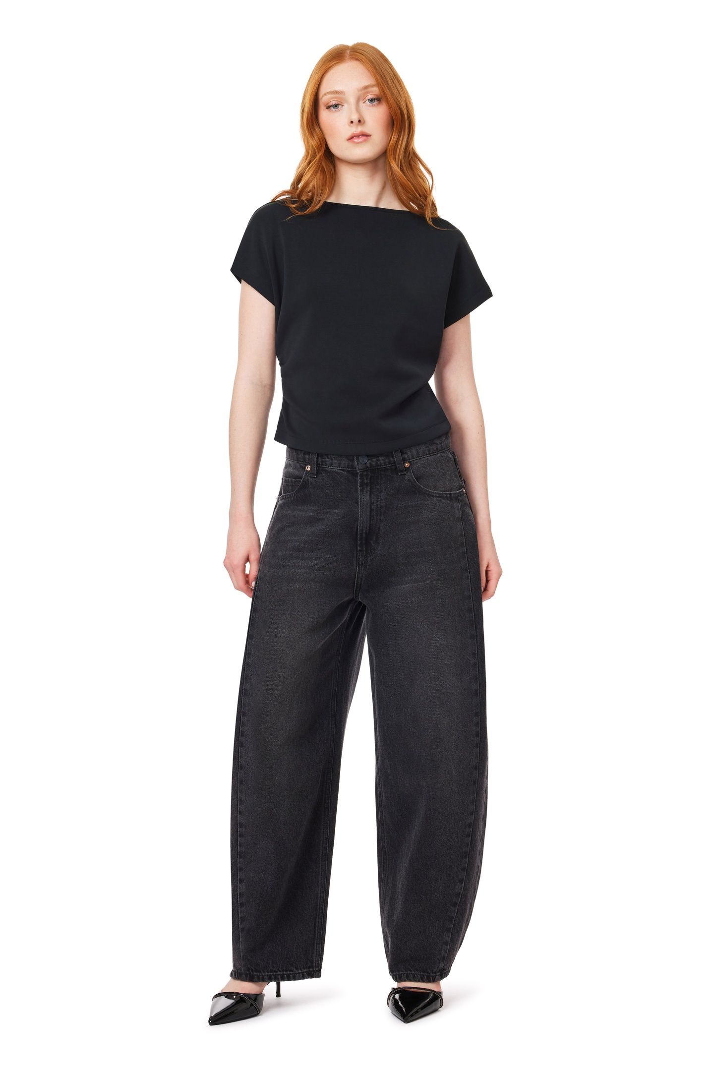 TEE WITH ROUCHED SIDE SEAM BLACK NIGHT 5