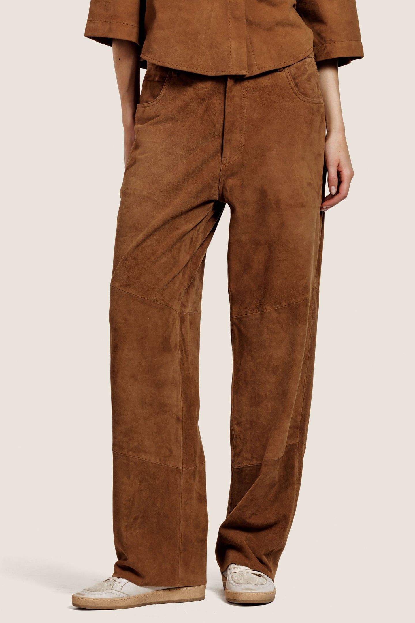 FLO SUEDE TROUSER OAK 1