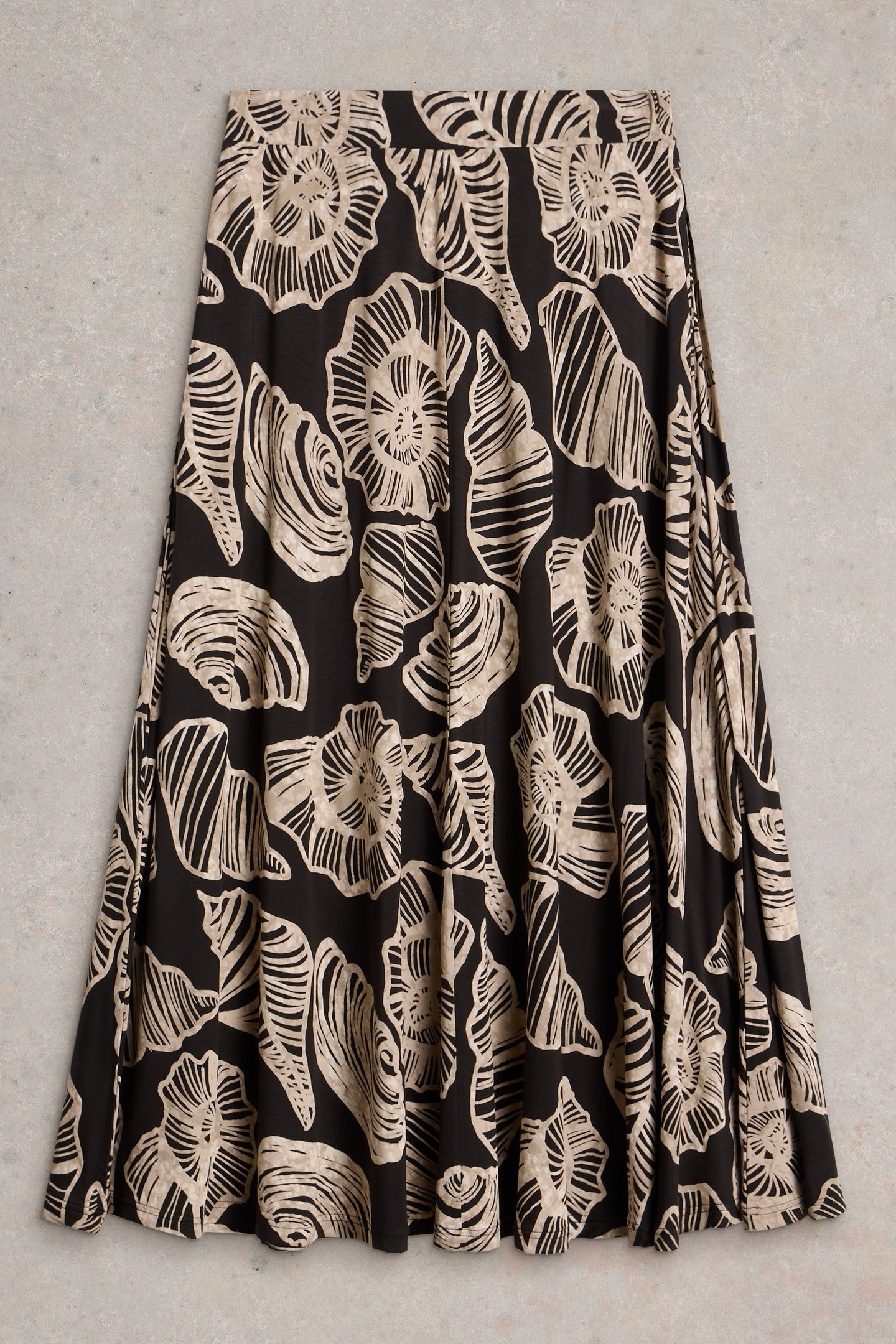 JADA JERSEY MAXI SKIRT BLACK PRINT 5