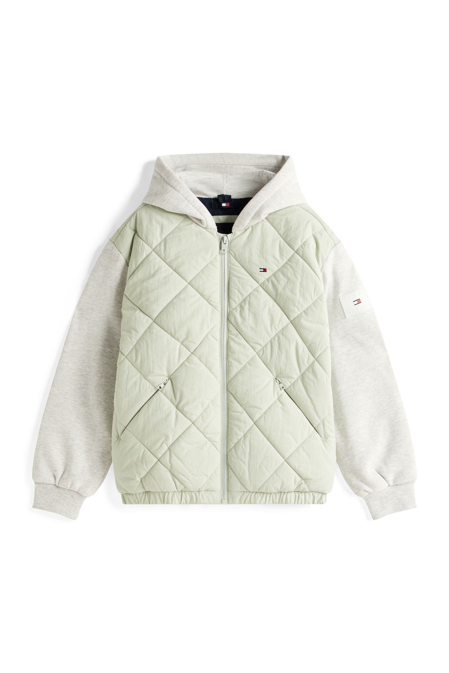 BOYS MIX MEDIA QUILTED JACKET MISTY SAGE 4