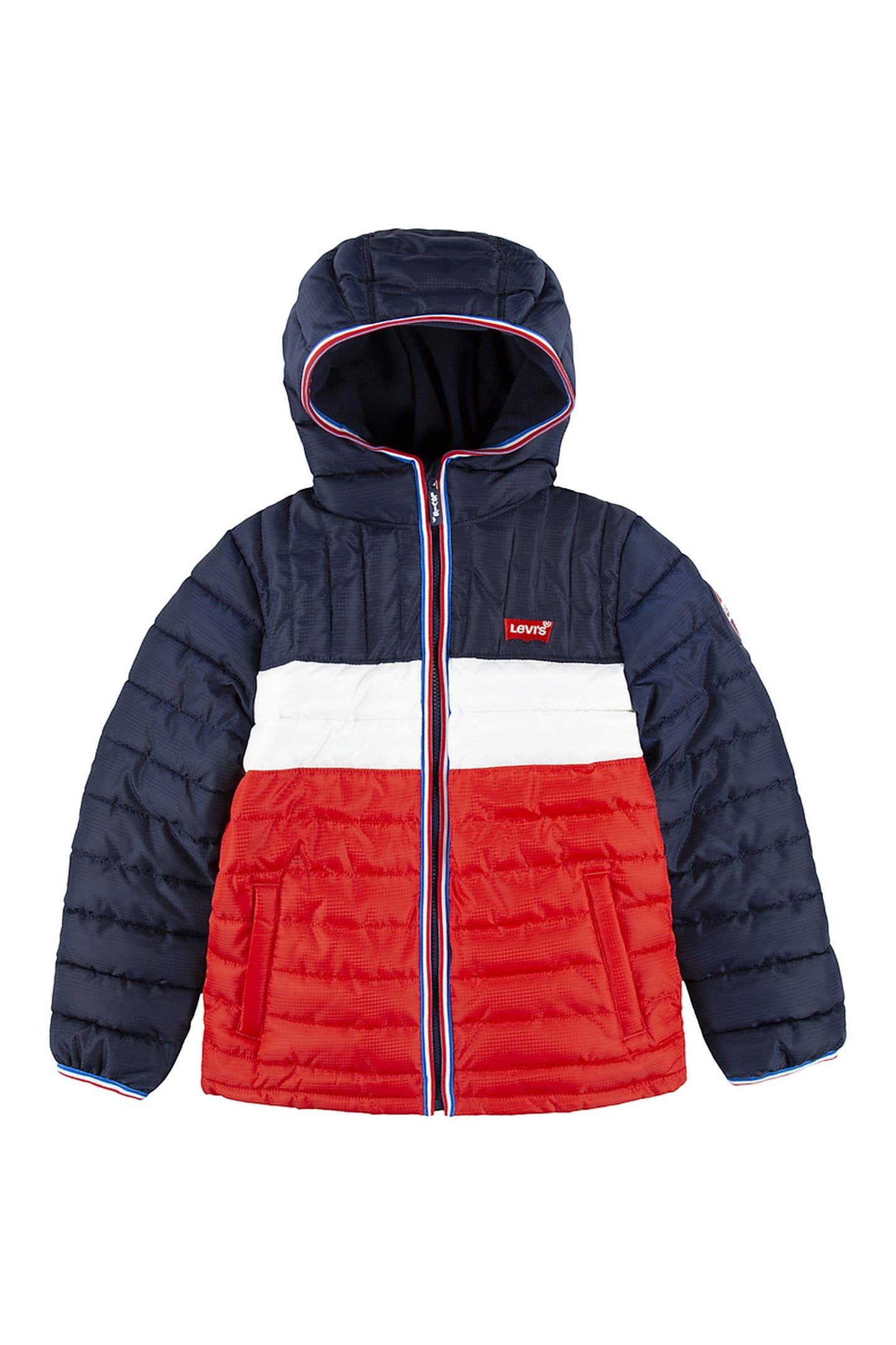 BOYS COLOR BLOCK MID WT PUFFER NAVAL ACADEMY 1