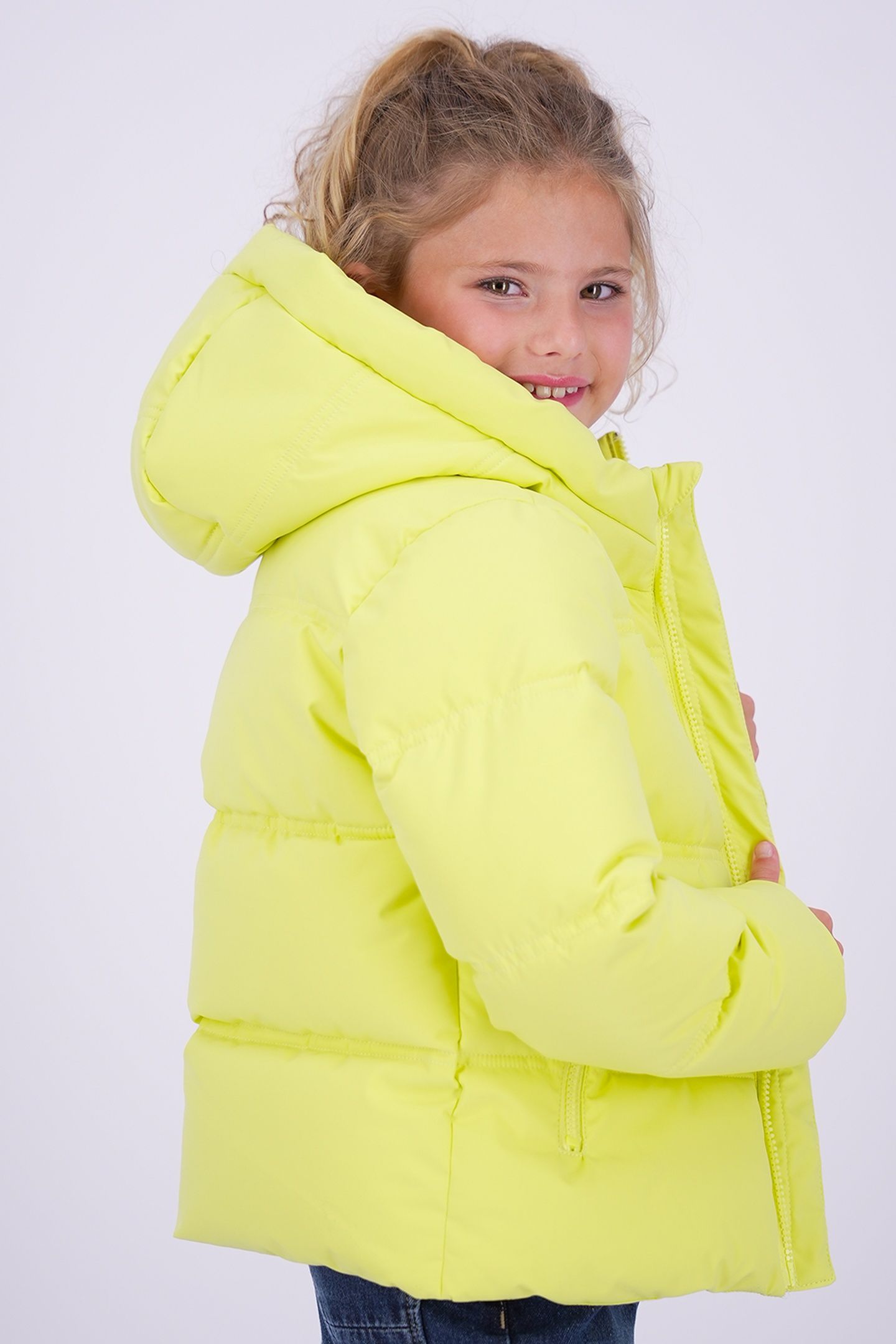 GIRLS TIZIA JACKET OUTDOOR FADED LIME 3