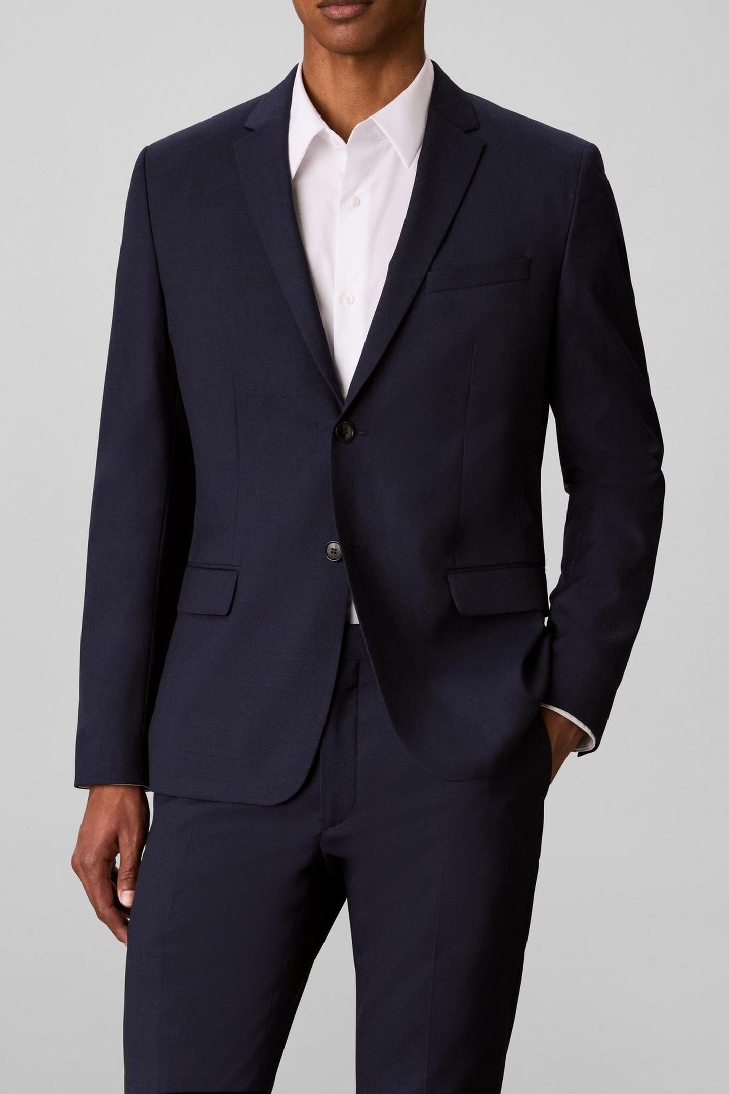 LS BIRDS EYE SLIM BLAZER INK 1