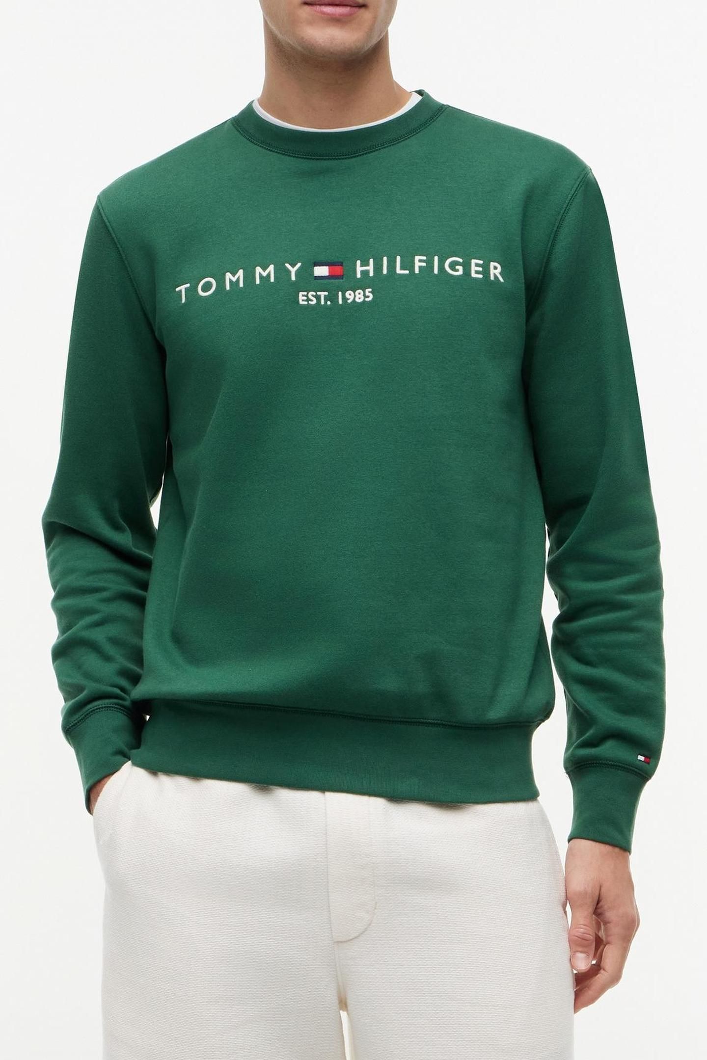TOMMY LOGO SWEATSHIRT STREET GREEN 1
