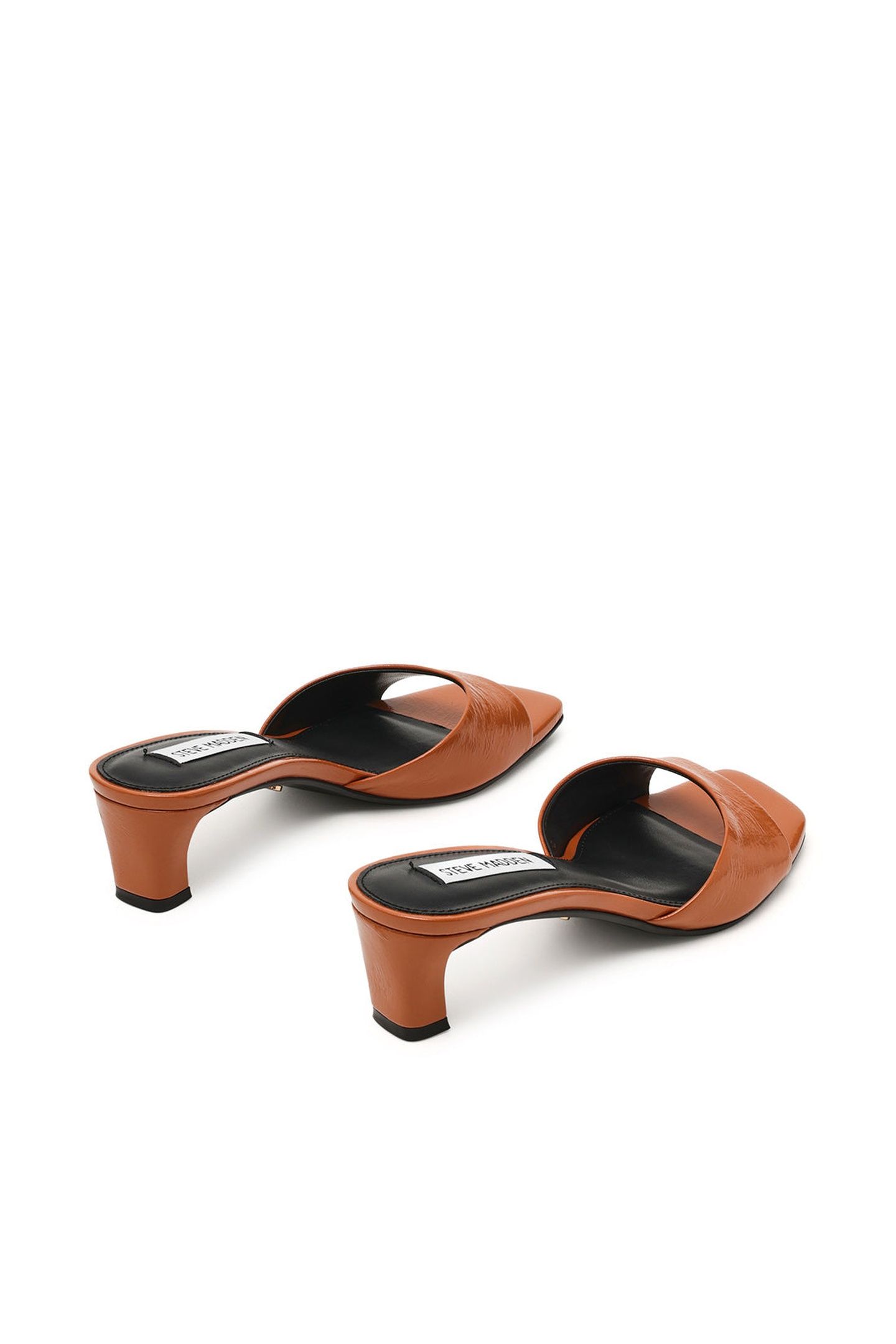 HINTS MULES COGNAC CRINKLE LEATHER 2
