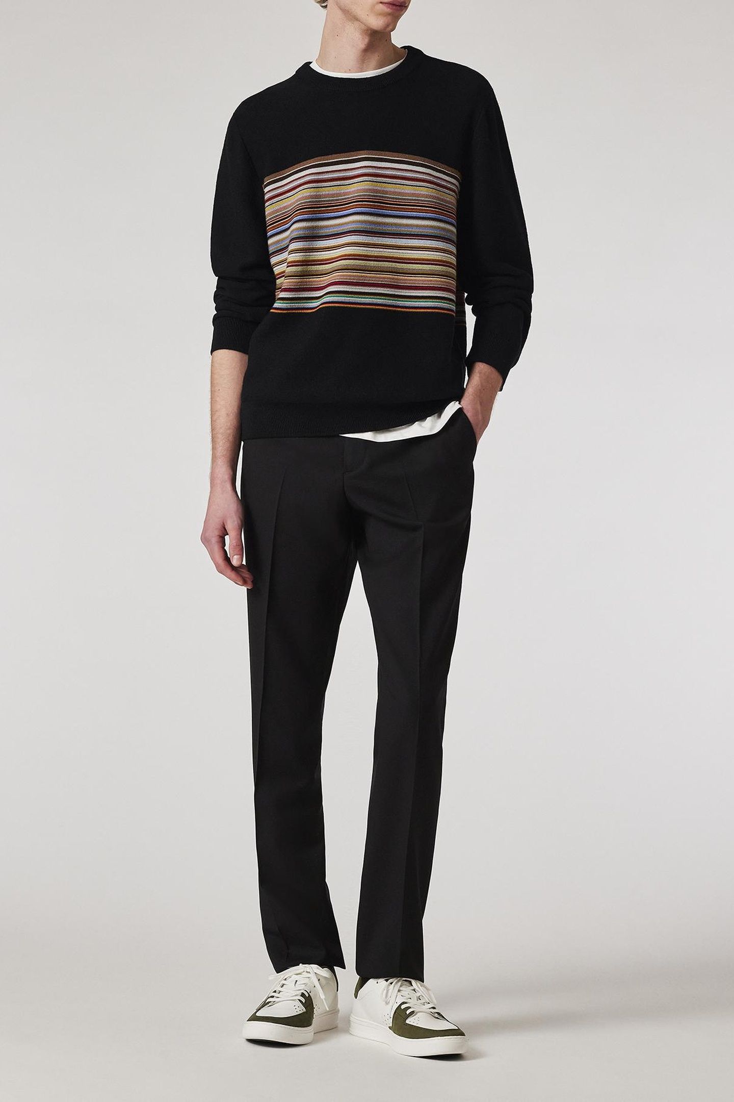MENS SWEATER CREW NECK BLACK 2