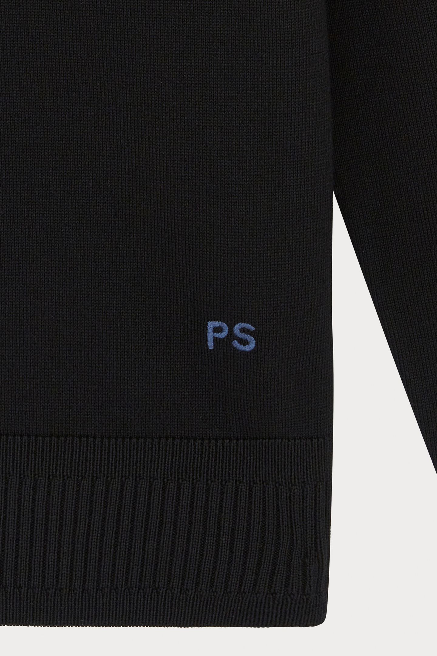 MENS SWEATER ZIP NECK BLACK 8