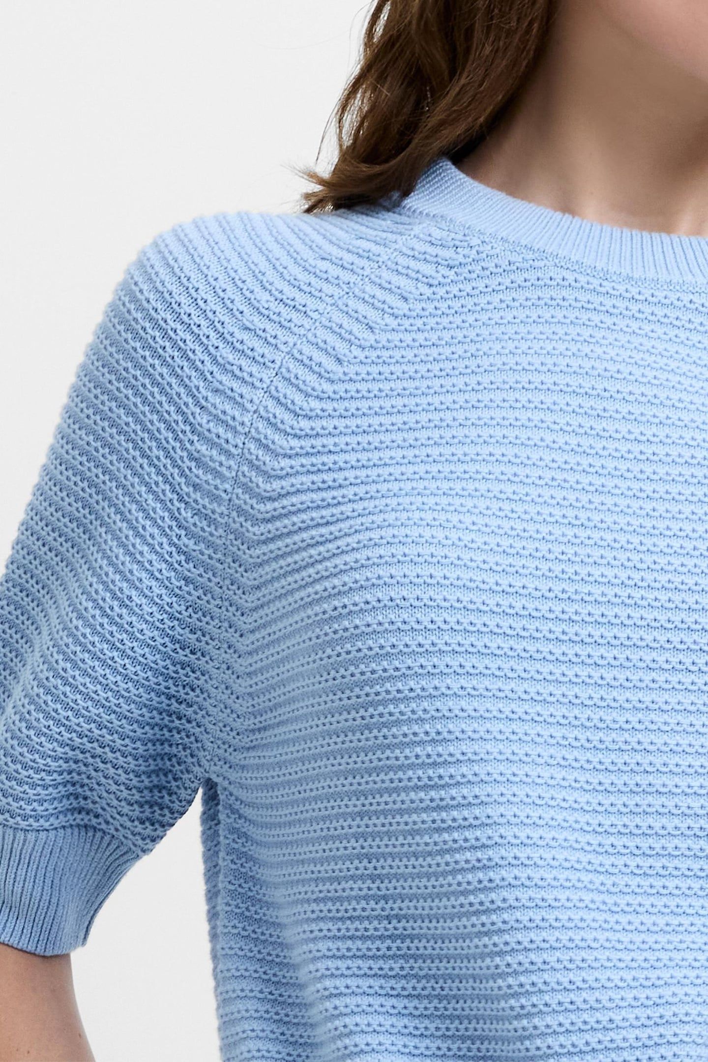 LILY MOZART SS HIGH NECK KNIT PRETTY BLUE 4