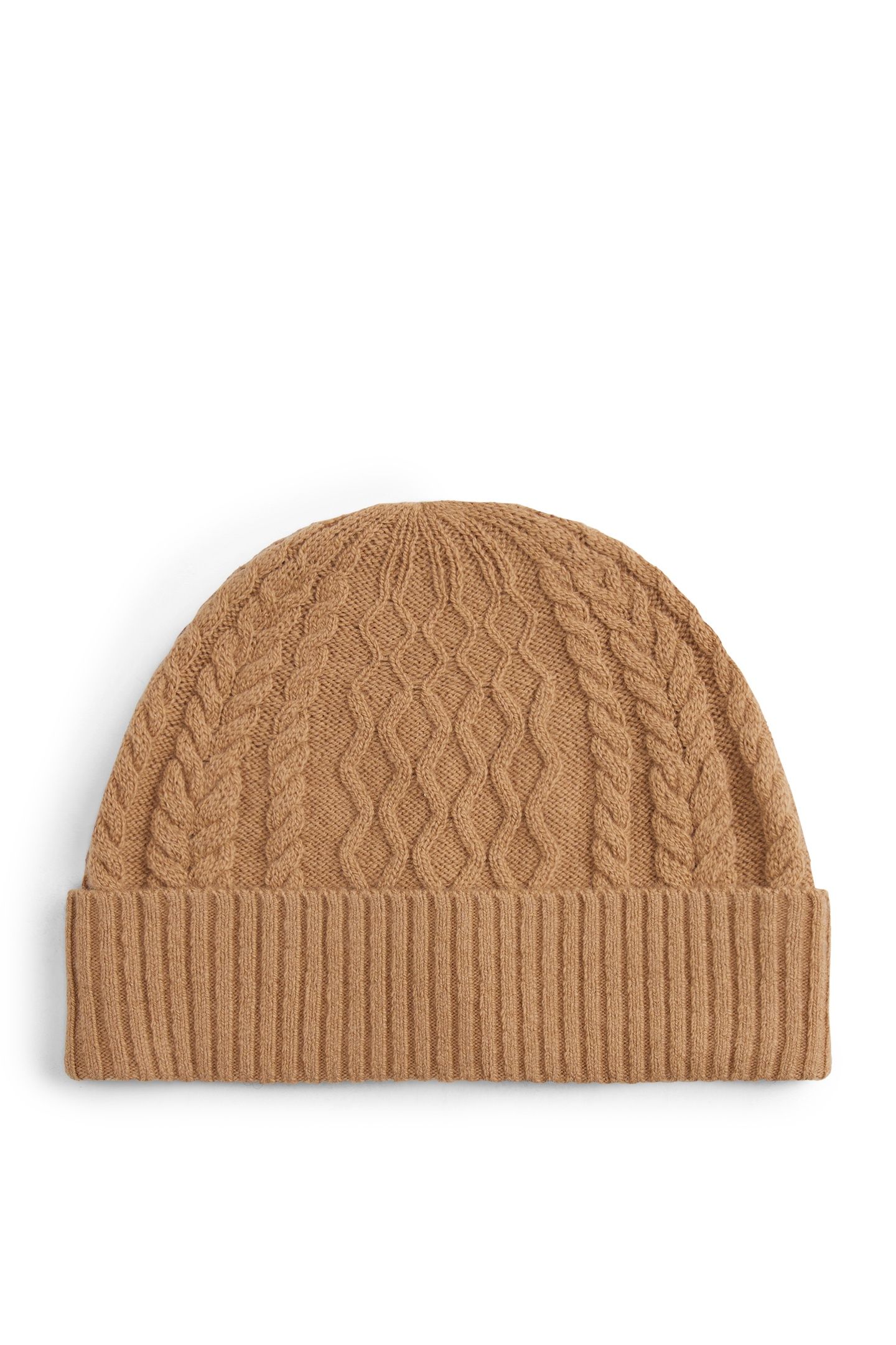 TH CREST KNIT BEANIE TIMELESS CAMEL/SPACE BLUE 2