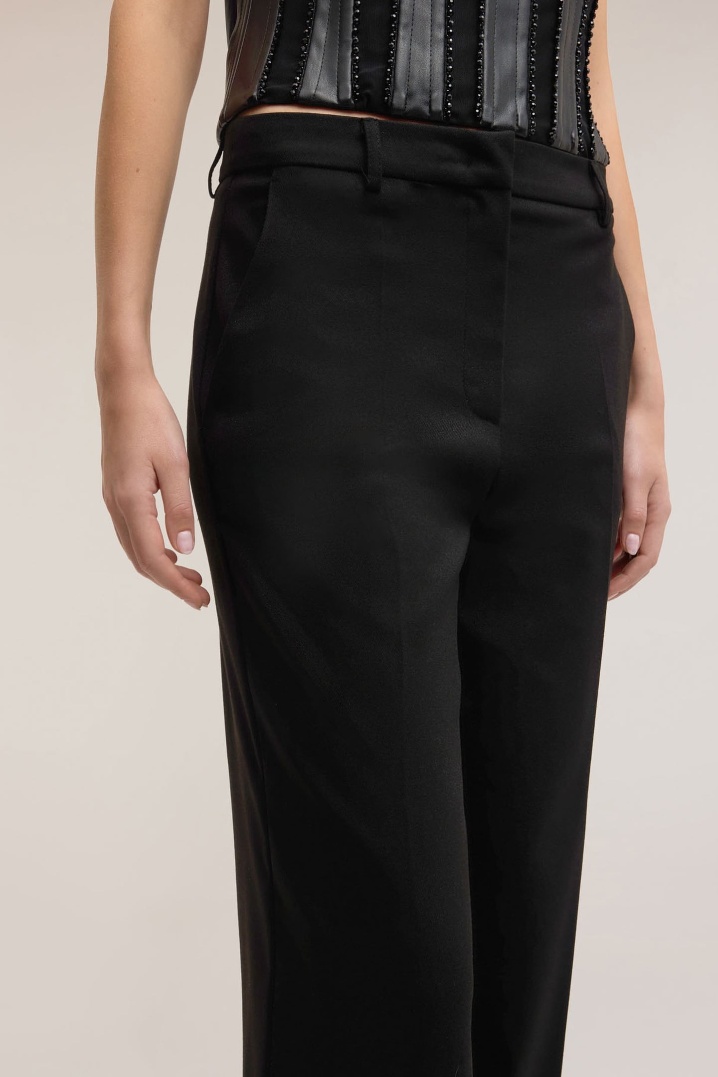PALAZZO PANTS MIXED LUREX SMART COUTURE BLACK 5